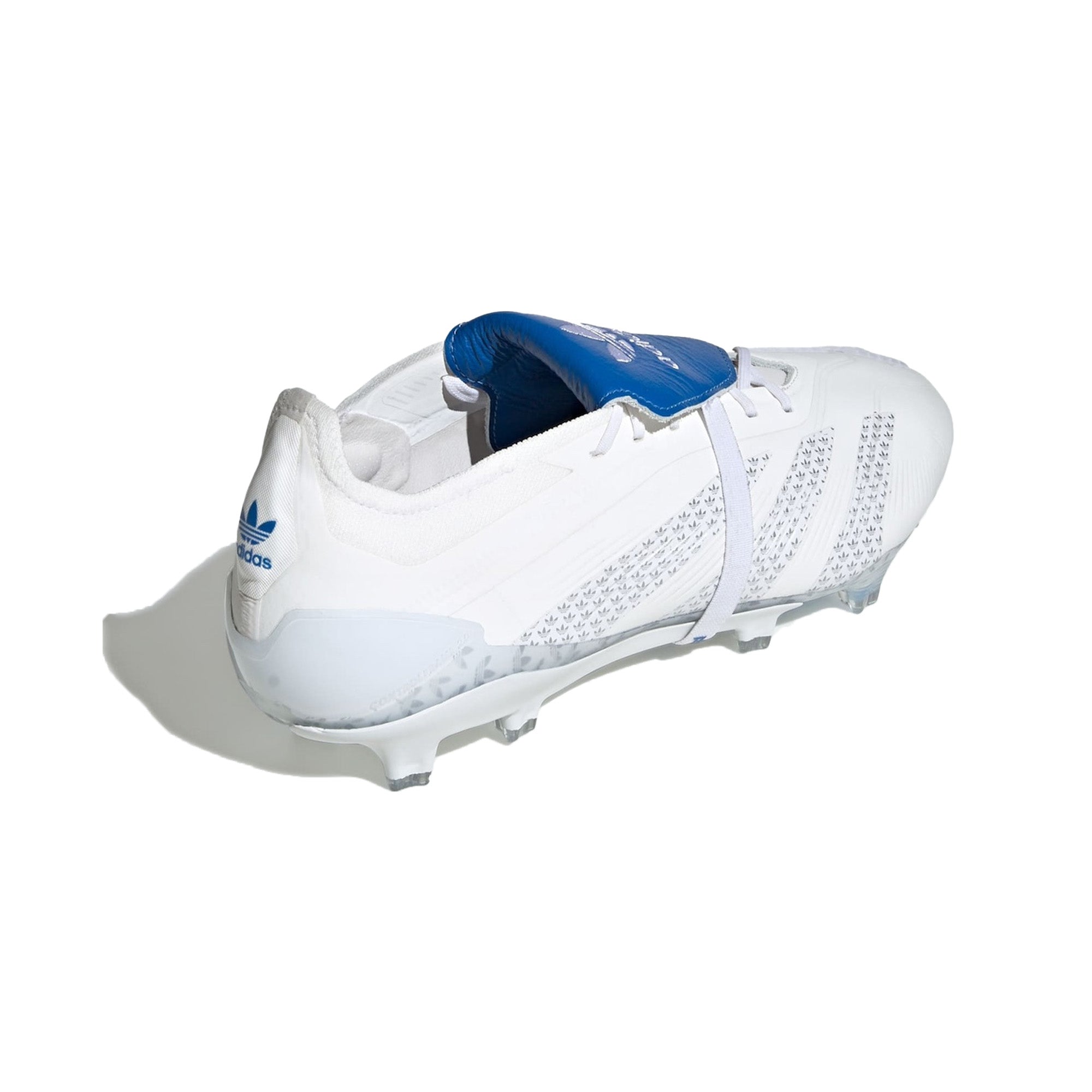 Adidas Predator Elite FG Soccer Cleats - David Beckham White & Blue Limited Edition (2024) | Perfect for Professional Matches & Training Sessions