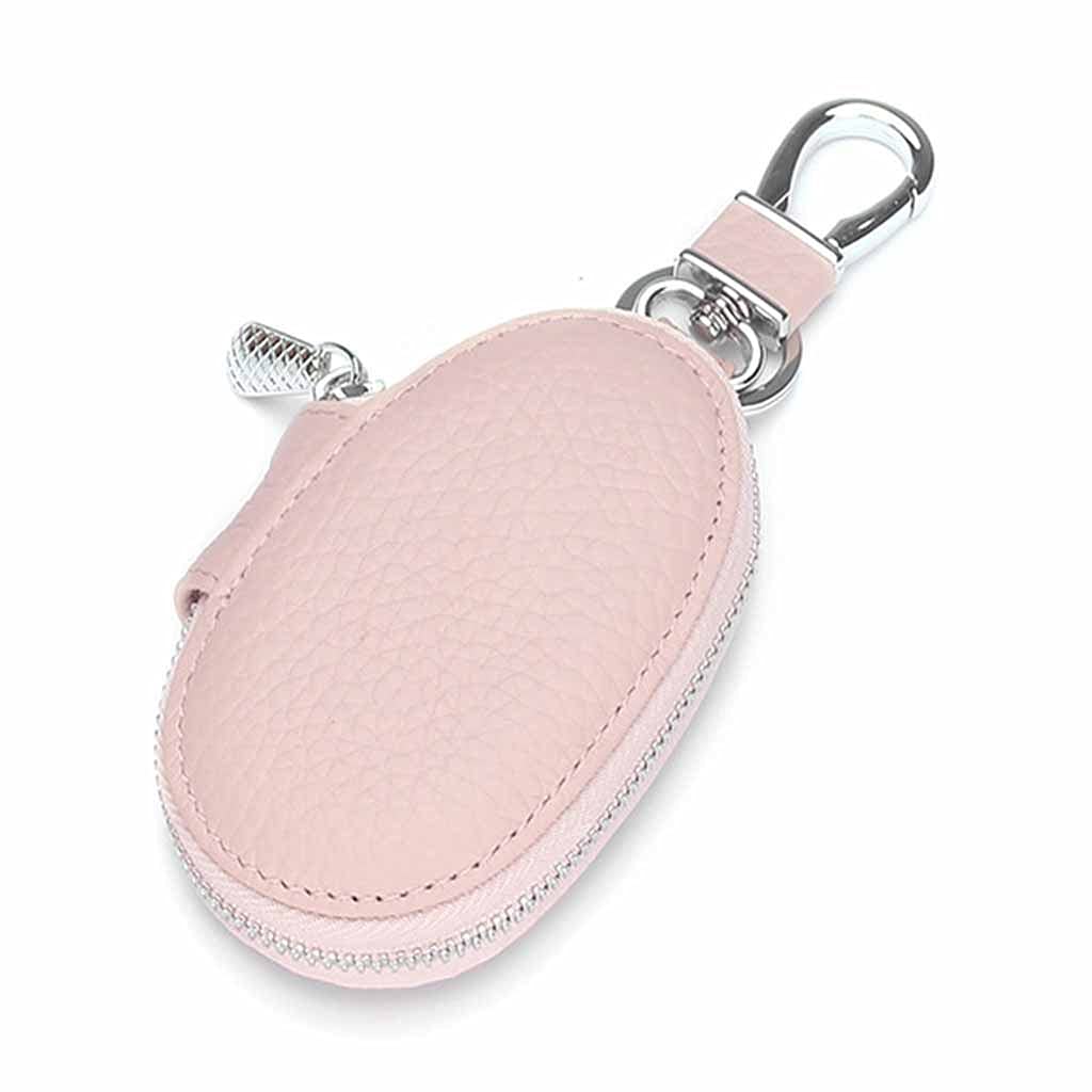 Premium Leather Key Wallet for Men & Women - Multi-Function Key Holder with Car Keychain & Housekeeper Organizer (Color: E) - Perfect for Everyday Use, Travel, and Key Organization