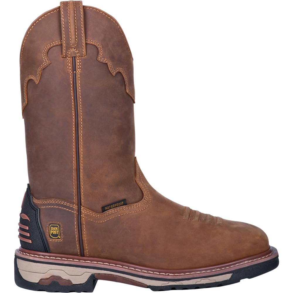 **Dan Post Men's Blayde Waterproof Steel Toe Work Boots - Brown Safety Shoes for Construction & Outdoor Work - Size 16 D (US)**    *Use Case: Ideal for construction workers, electricians, and outdoor laborers needing durable, waterproof, and safety-compliant footwear.*