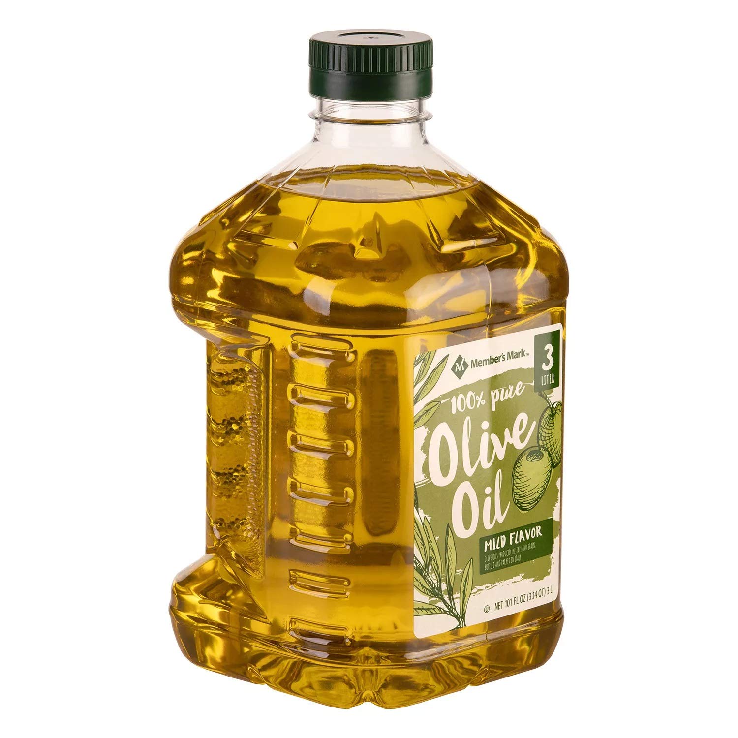 100% Pure Extra Virgin Olive Oil - 3L (101 oz) Cold Pressed, Unfiltered, Rich in Antioxidants | Perfect for Cooking, Salad Dressing & Skin Care