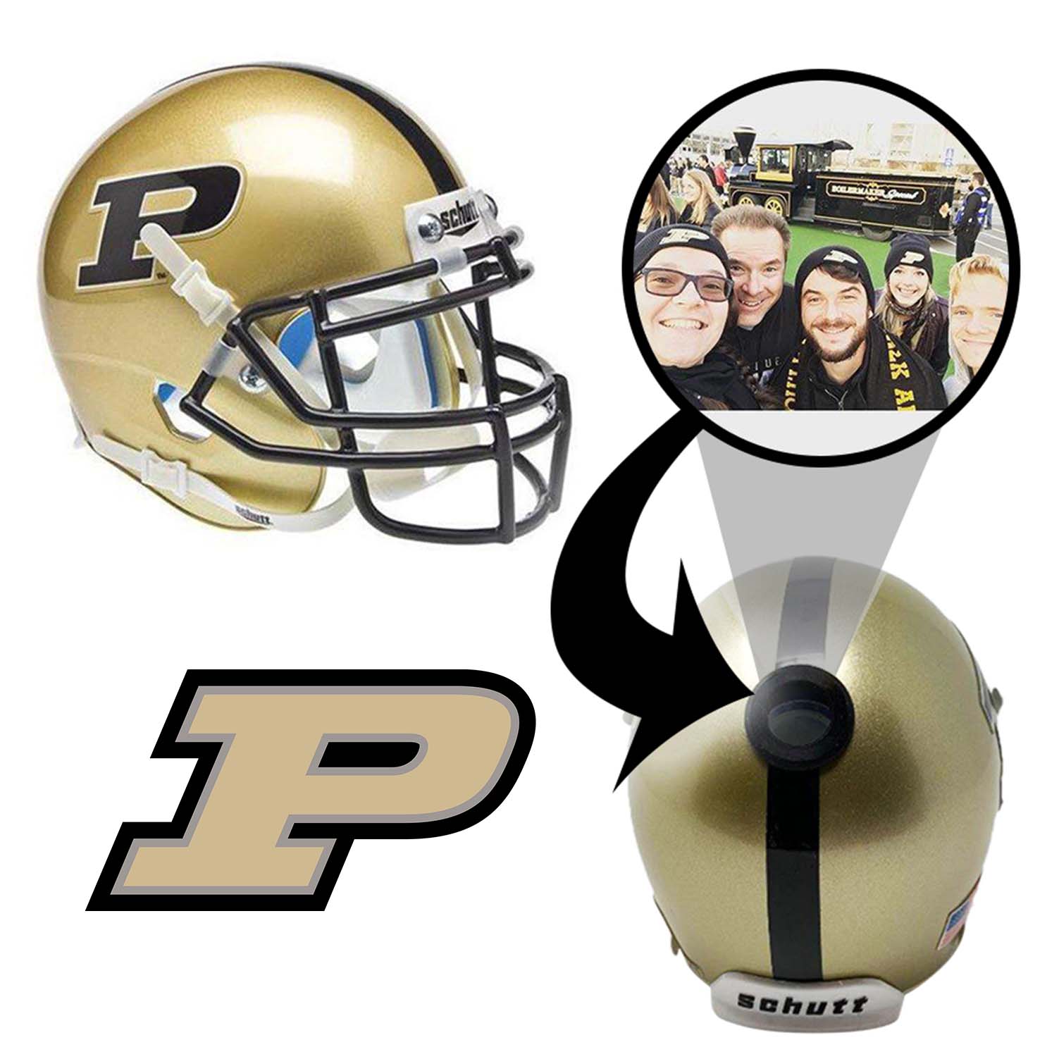 Purdue Boilermakers College Football Mini Helmet Collectible - Authentic NCAA Memorabilia for Fans & Collectors - Perfect for Game Room Decor, Sports Gifts, and Tailgating Accessories
