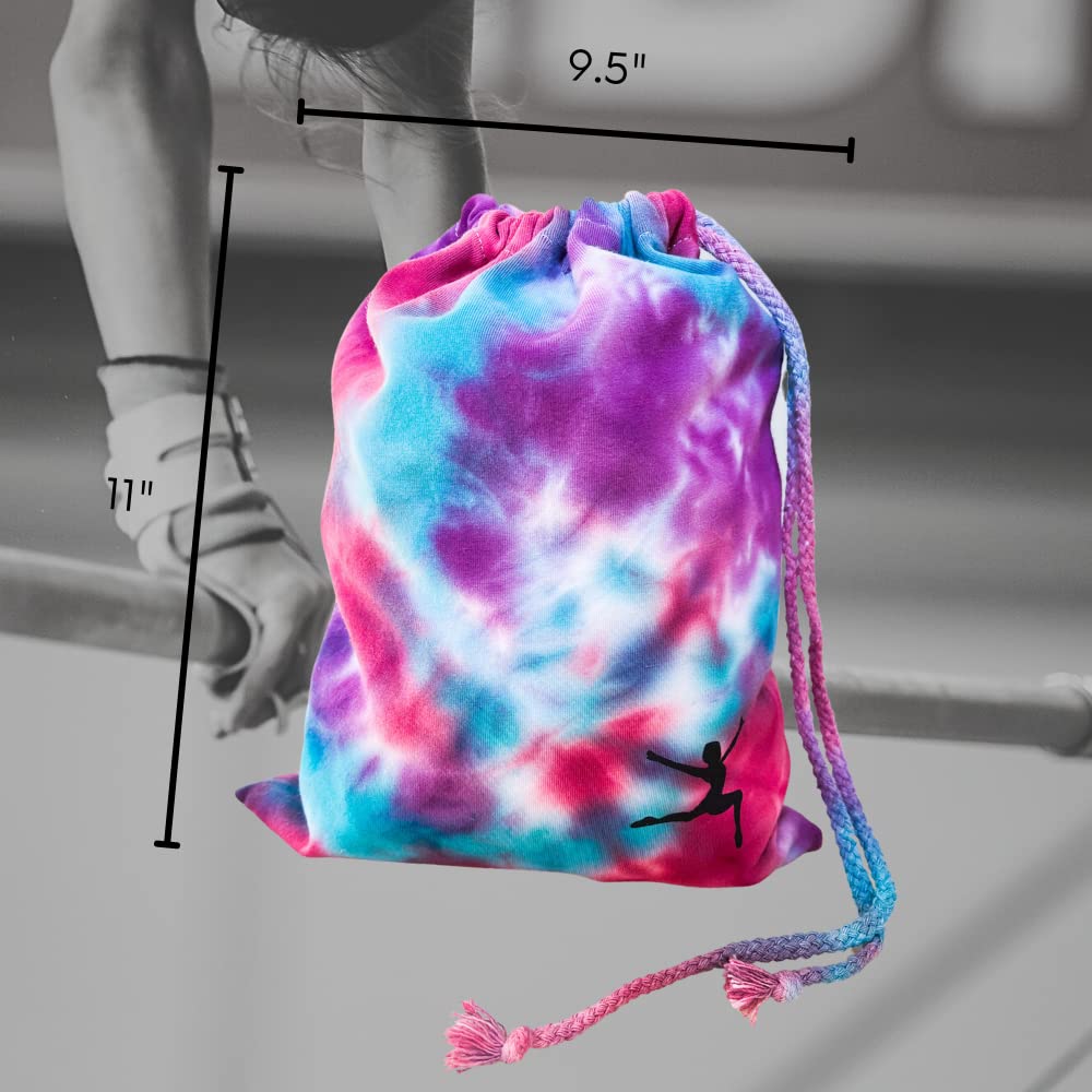 Custom Tie Dye Gymnastics Grip Bag DIY Kit - Personalized Training Gear for Gymnasts - Perfect Gift for Girls & Fun Team Activity - Ideal for Practice, Competitions & Gym Storage