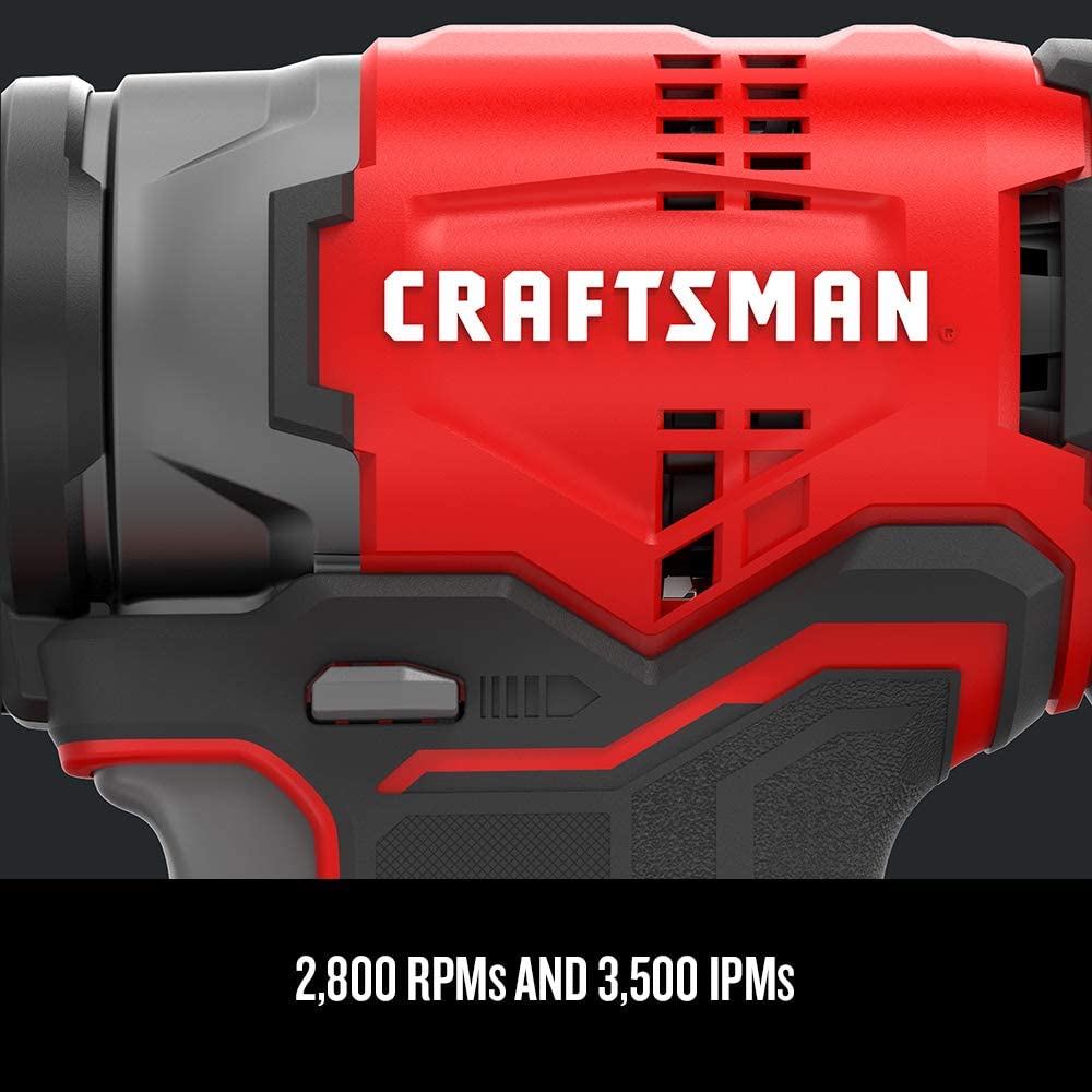 CRAFTSMAN 20V Cordless Impact Driver Kit (CMCF810C1) - Certified Refurbished with Full Warranty - Powerful Tool for DIY Projects & Professional Construction Work