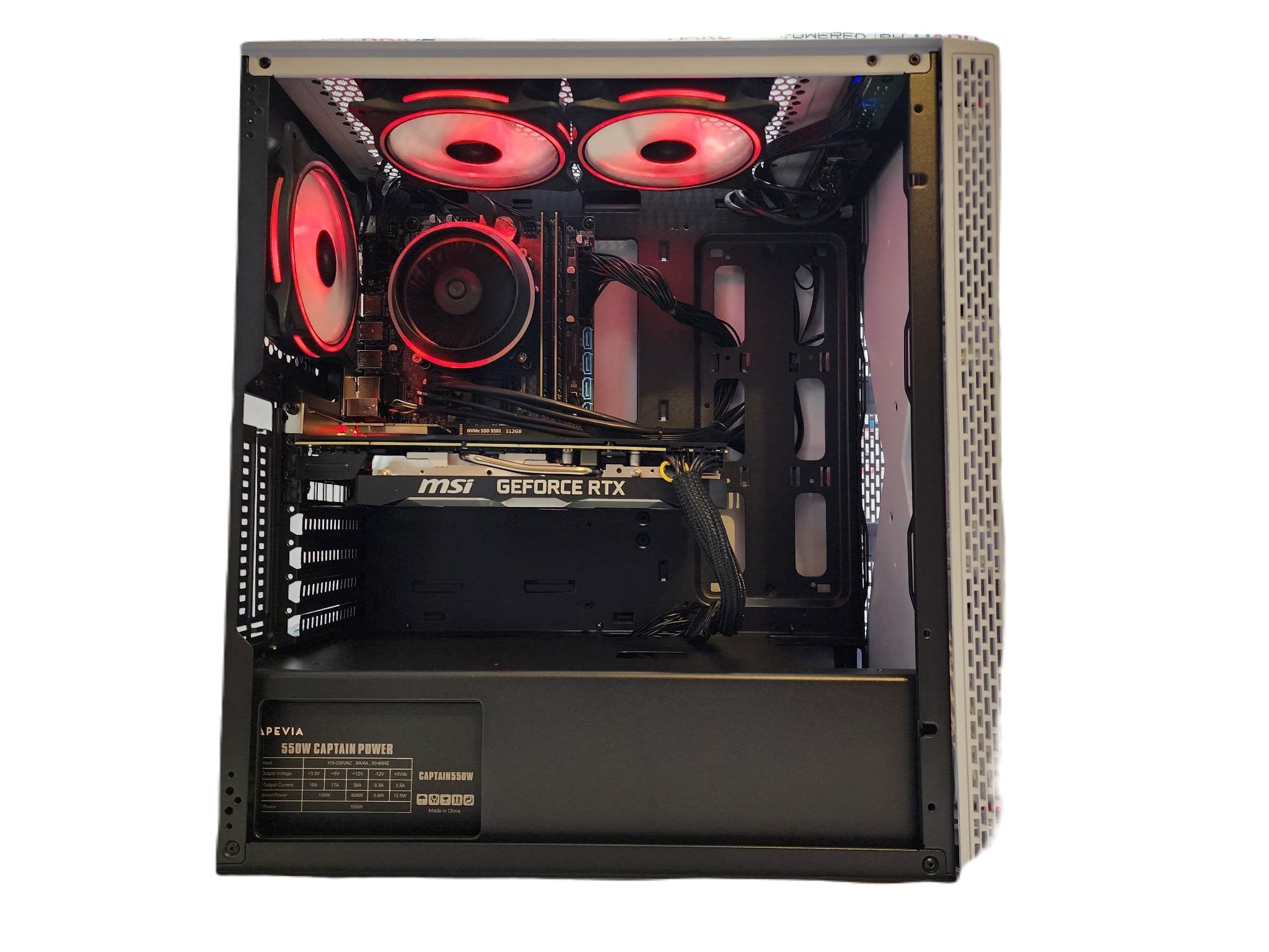 Custom Gaming PC Desktop Computer - Intel Core i5, NVIDIA GeForce RTX 5060, 1TB SSD, 64GB RAM, Blackwidow White H610 - Perfect for Esports, Streaming & 4K Gaming