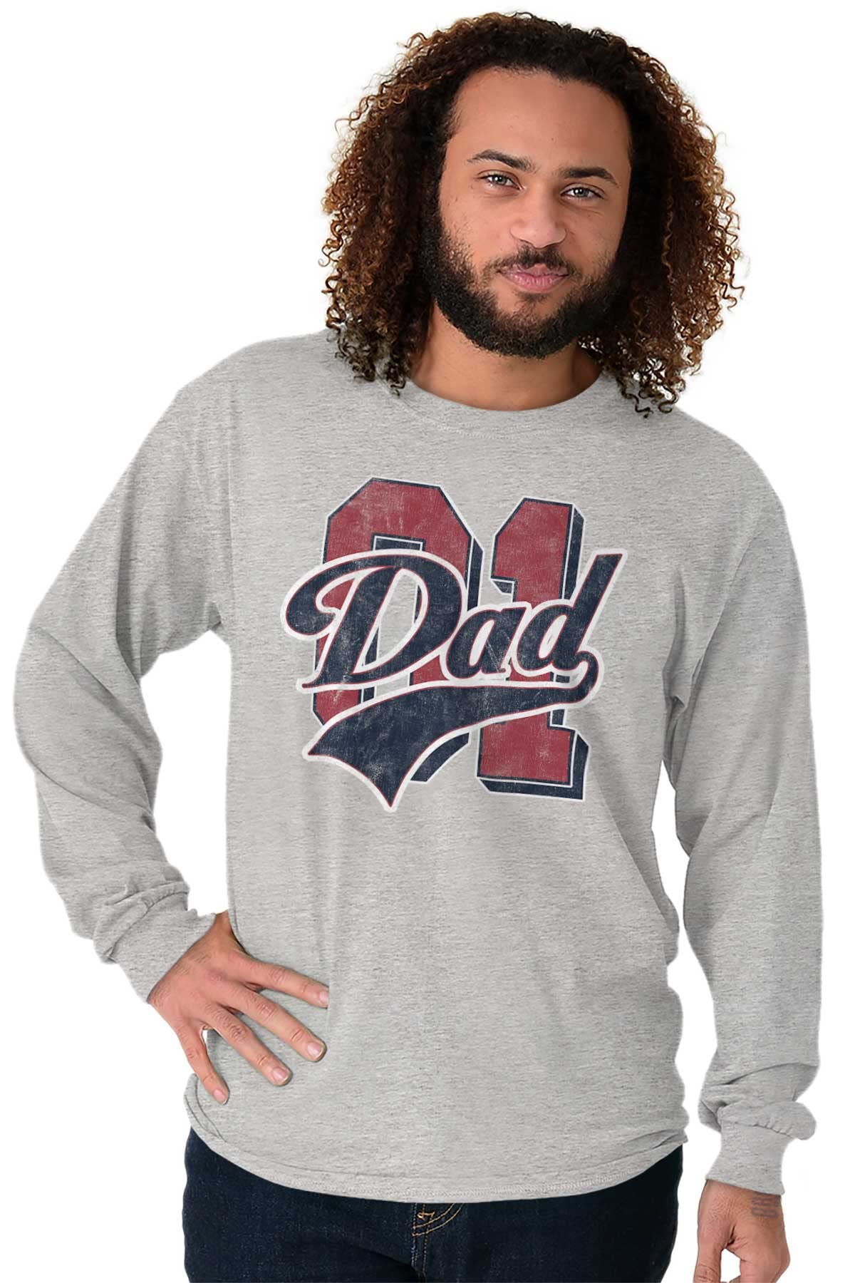 No.1 Dad Worlds Greatest Mens Long Sleeve T-Shirt - Premium Cotton Father's Day Gift for Him - Perfect for Birthday, Anniversary & Family Gatherings