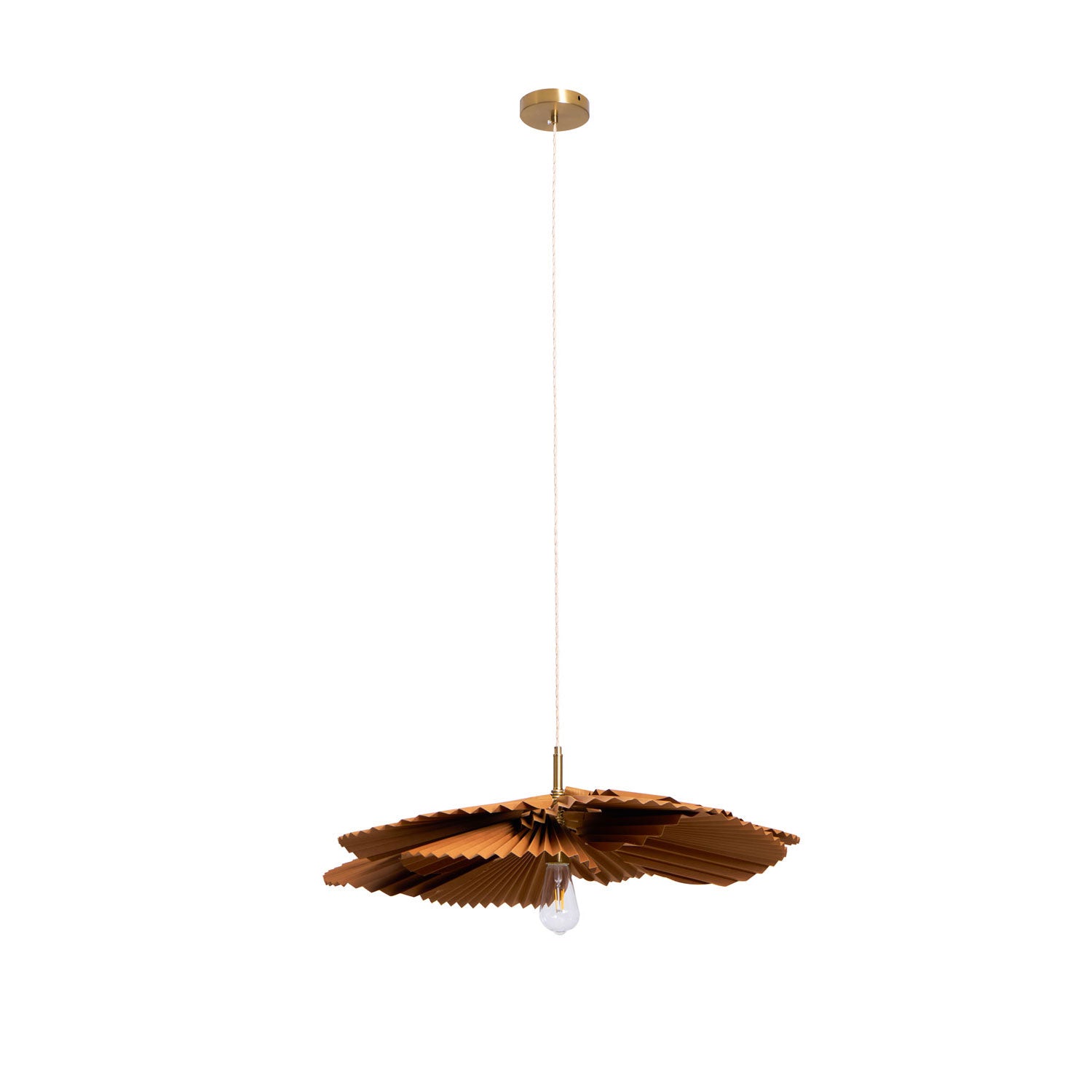 Handmade Folded Leaf Lotus Pendant Light - Boho Chic Ceiling Lamp for Bedroom, Living Room & Dining Room Decor