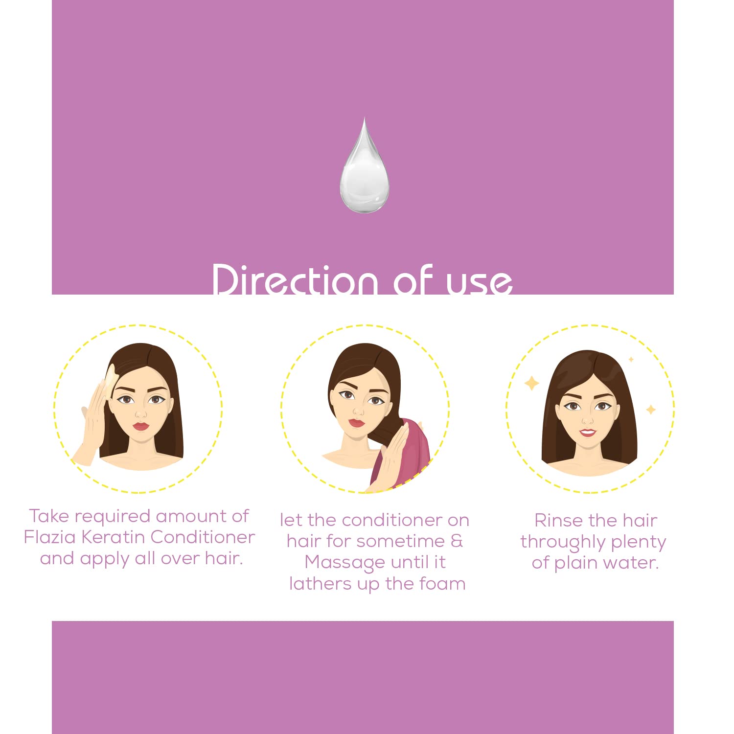 FLAZIA Keratin Rich Hair Conditioner for Dry, Frizzy & Color Treated Hair - Sulfate & Paraben Free, Straightening & Smoothing Treatment (200ml) | Perfect for Daily Hair Care & Salon-Quality Results at Home
