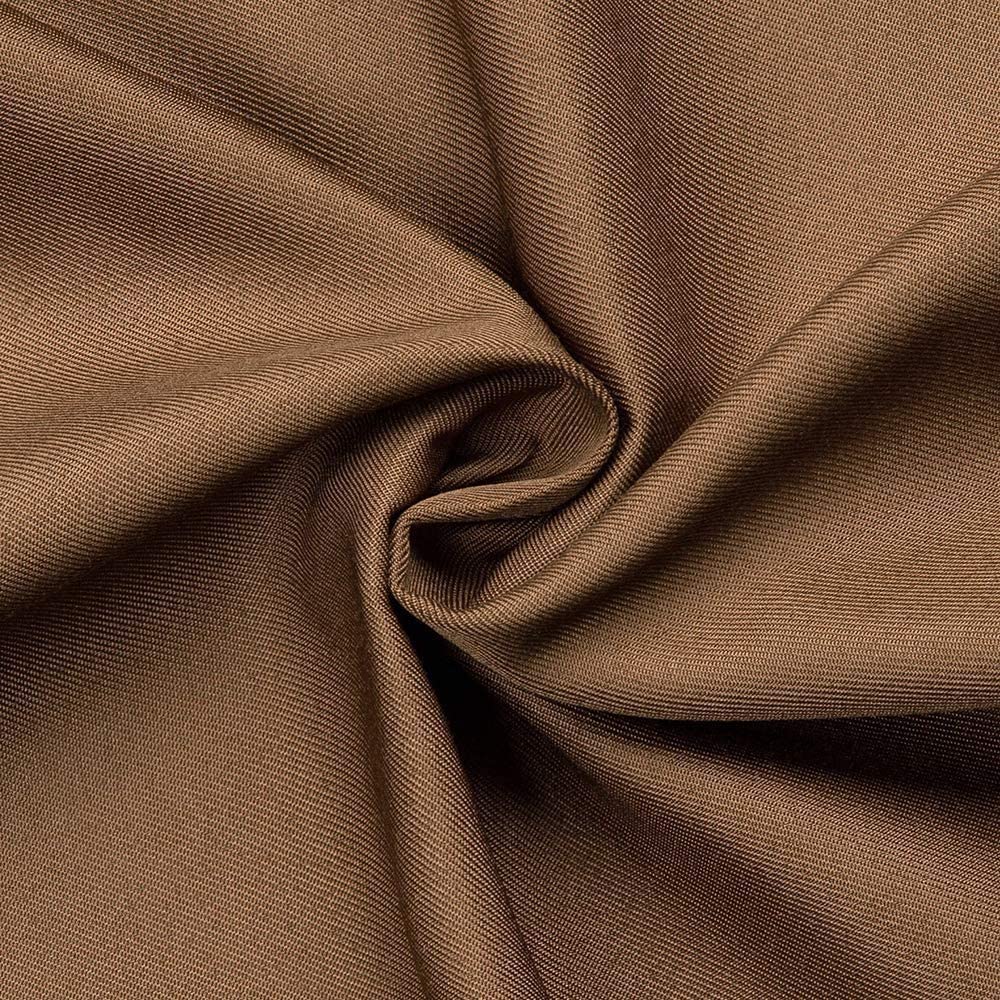 4 Panels Waterproof Outdoor Curtains for Patio - Detachable Sticky Tab Top for Easy Hanging - Privacy Curtains for Porch, Pergola, Arbor & Cabana - Includes Tiebacks (Brown, 54