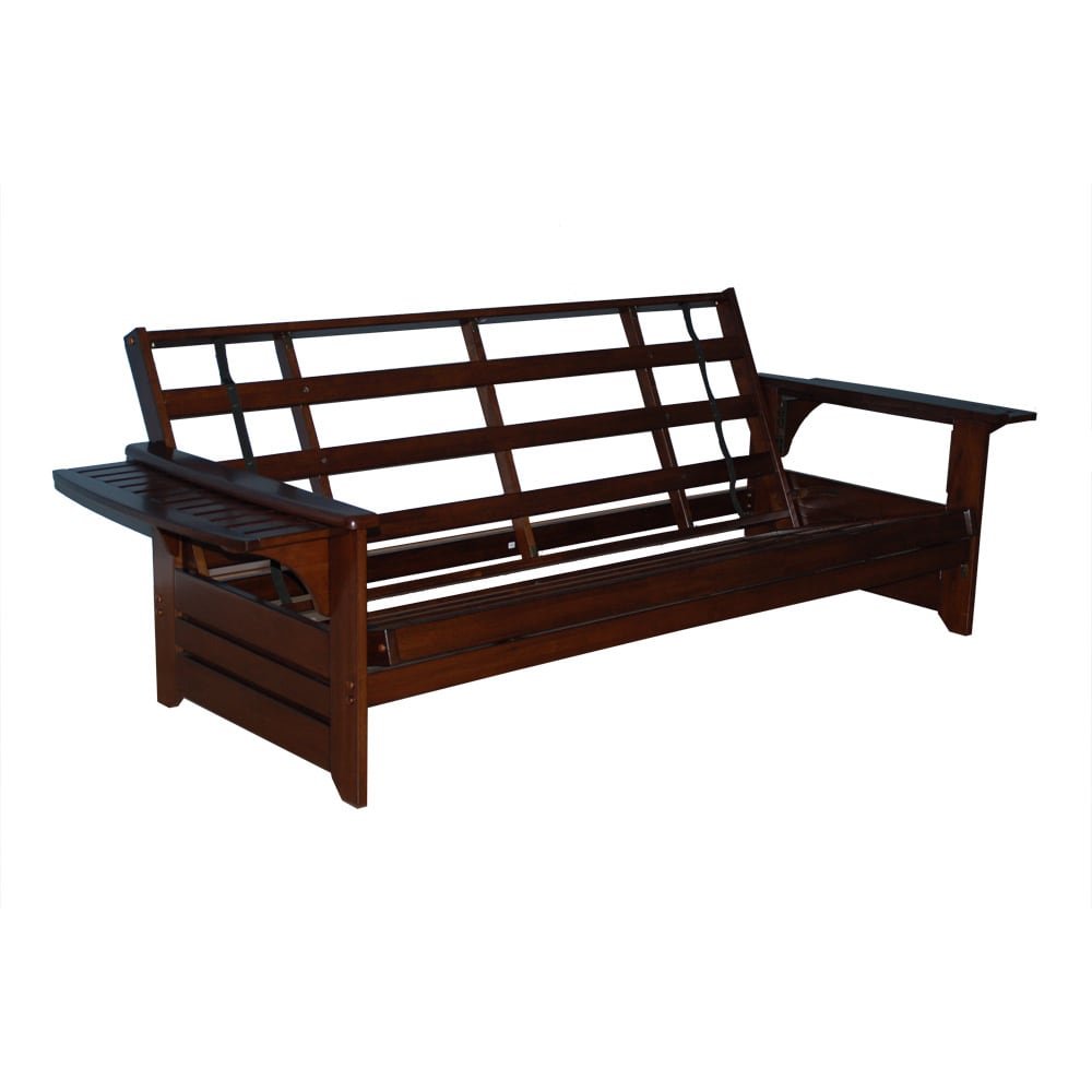 Kodiak Furniture Phoenix Futon with Espresso Finish Frame - Convertible Sofa Bed for Small Spaces, Living Room, Guest Room & Dorm