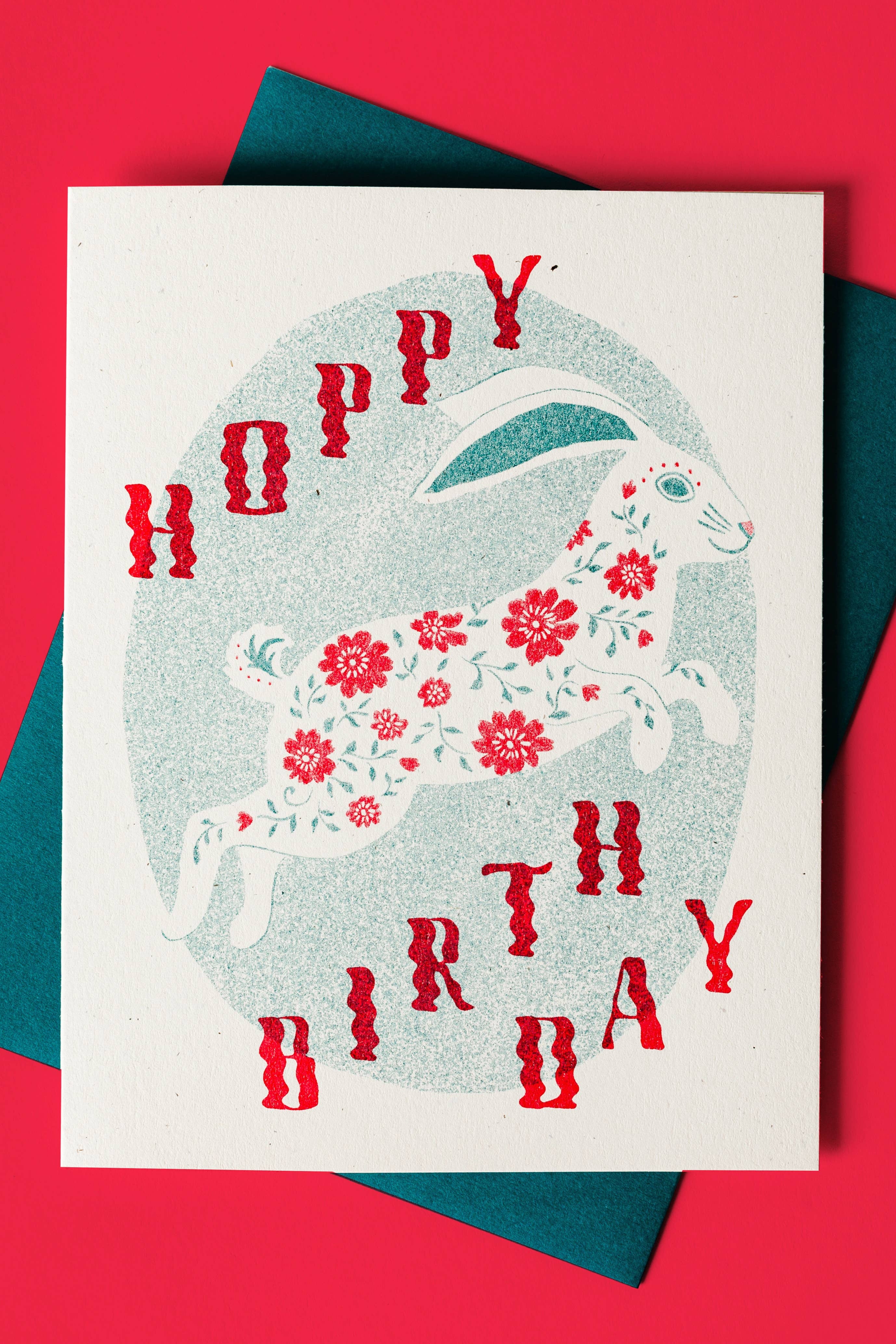 Happy Birthday Rabbit Greeting Card - Funny Bunny Animal Birthday Card for Friends & Family - Perfect for Birthdays, Anniversaries & Special Occasions