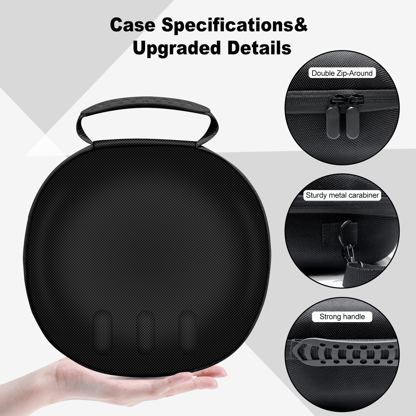PALUMMA Hard Carrying Case for Oculus Quest 3 - VR Headset Accessories Travel Bag Compatible with Touch Controllers & Accessories - Perfect for Travel, Home Storage & VR Gaming (Black)