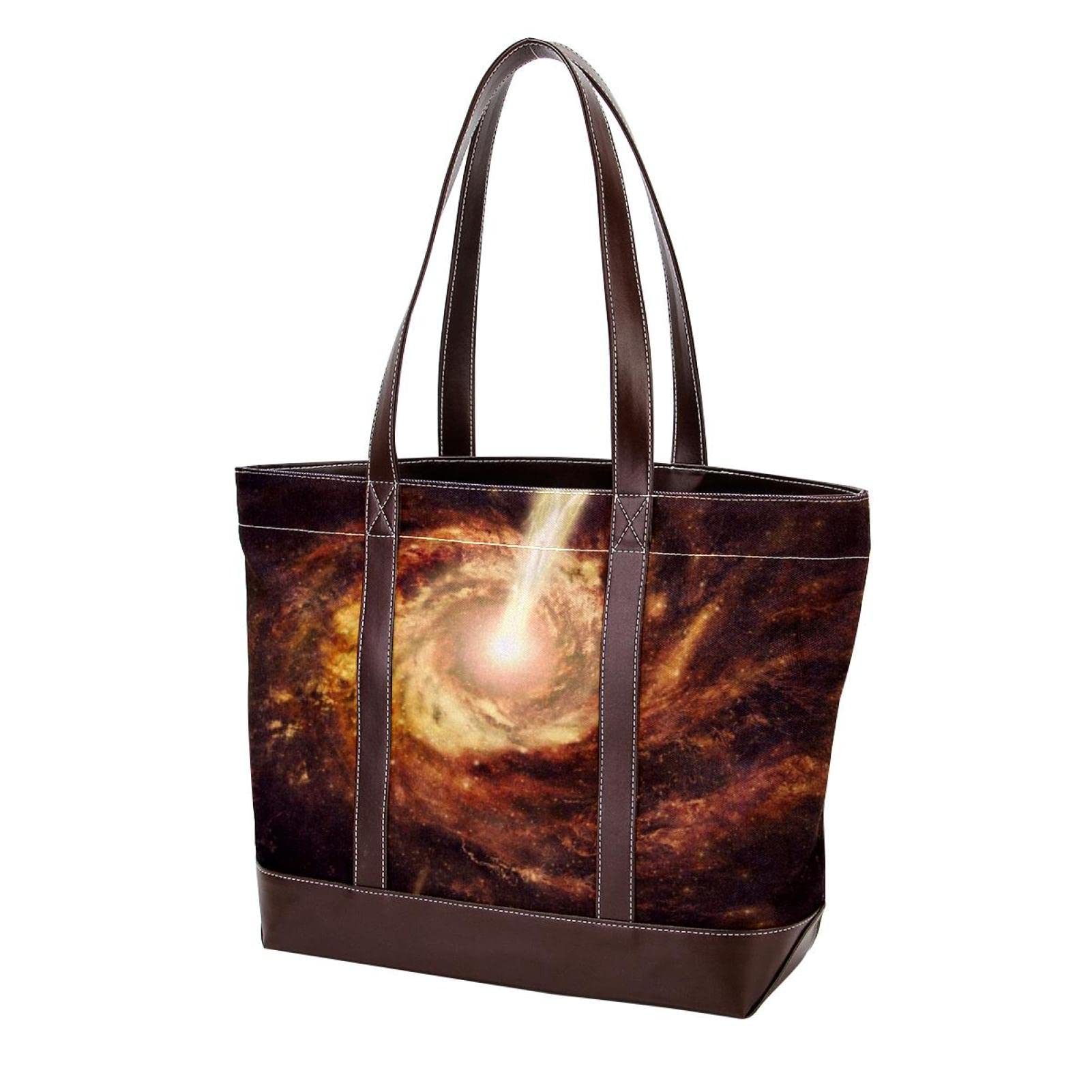 Stylish City Pattern Tote Bags for Women - Large Leather & Canvas Shoulder Bags, Top Handle Satchel Purses - Perfect for Work, Travel & Shopping