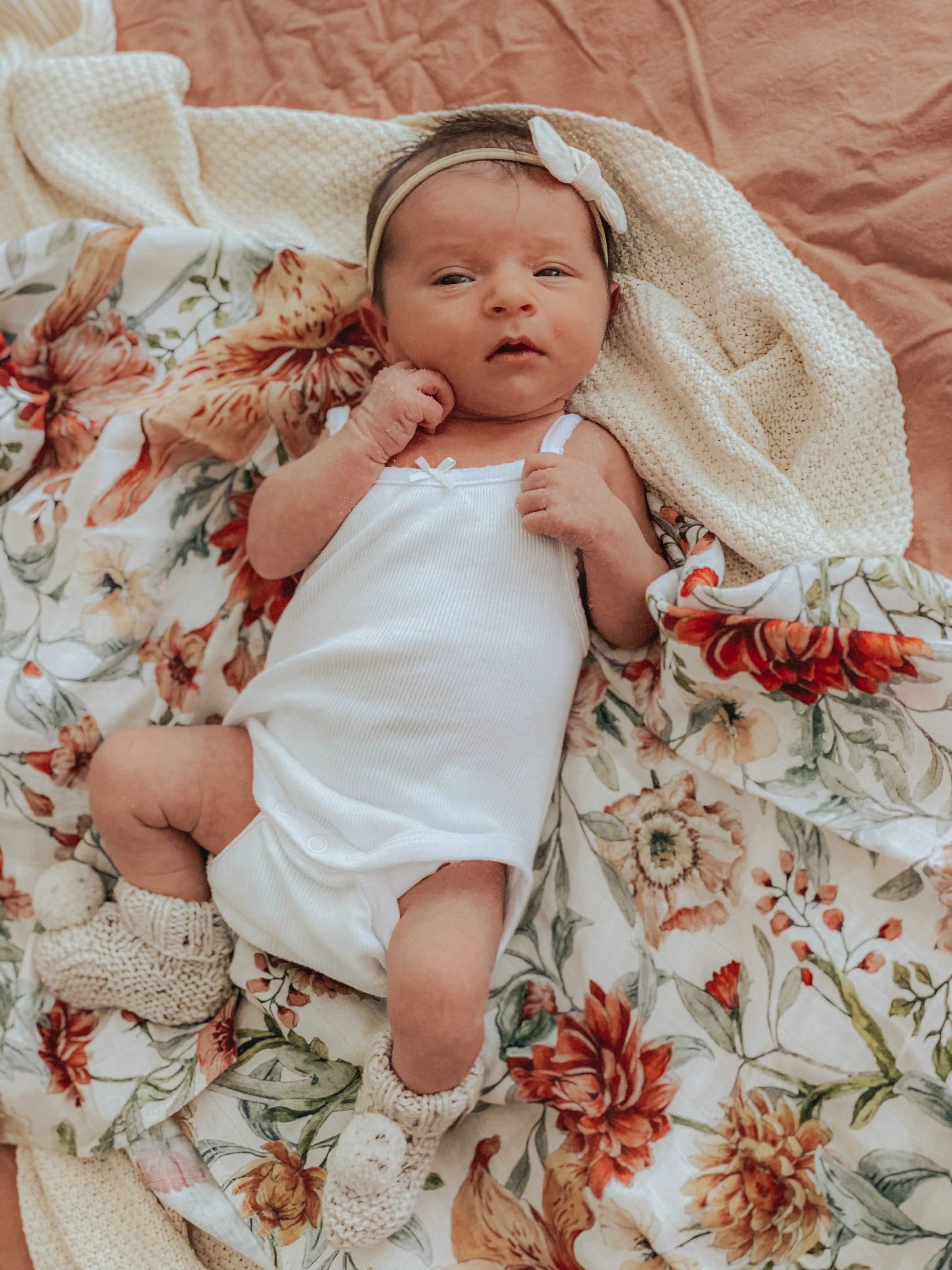 Pop Ya Tot Organic Muslin Swaddle Blanket - Soft & Breathable Baby Wrap for Newborns - Perfect for Swaddling, Nursing Cover & Stroller Blanket - Le Piccadilly Collection