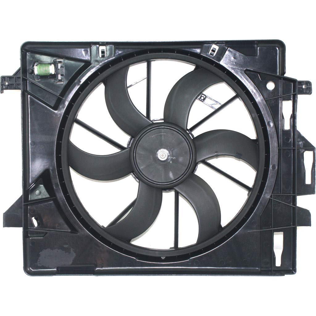 2008-2016 Chrysler Town & Country Radiator Fan - Single Fan with Resistor for 3.3L/3.6L/3.8L Engine | OEM CH3115157 & 5058674AD | Perfect Cooling Solution for Highway Driving & Hot Weather Conditions