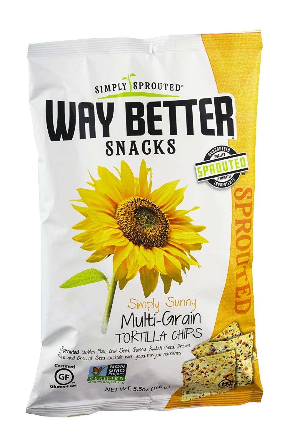 Way Better Snacks Multigrain Sunny Chips - Healthy Gluten-Free Snacks for Kids & Adults - Perfect for Lunchboxes, Picnics, and On-the-Go Snacking