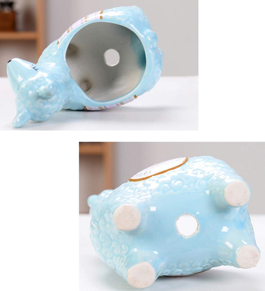Adorable Ceramic Sheep Succulent Pots - Small Cactus & Flower Planters for Home Decor, Office Desk, and Garden - Perfect Gift for Plant Lovers