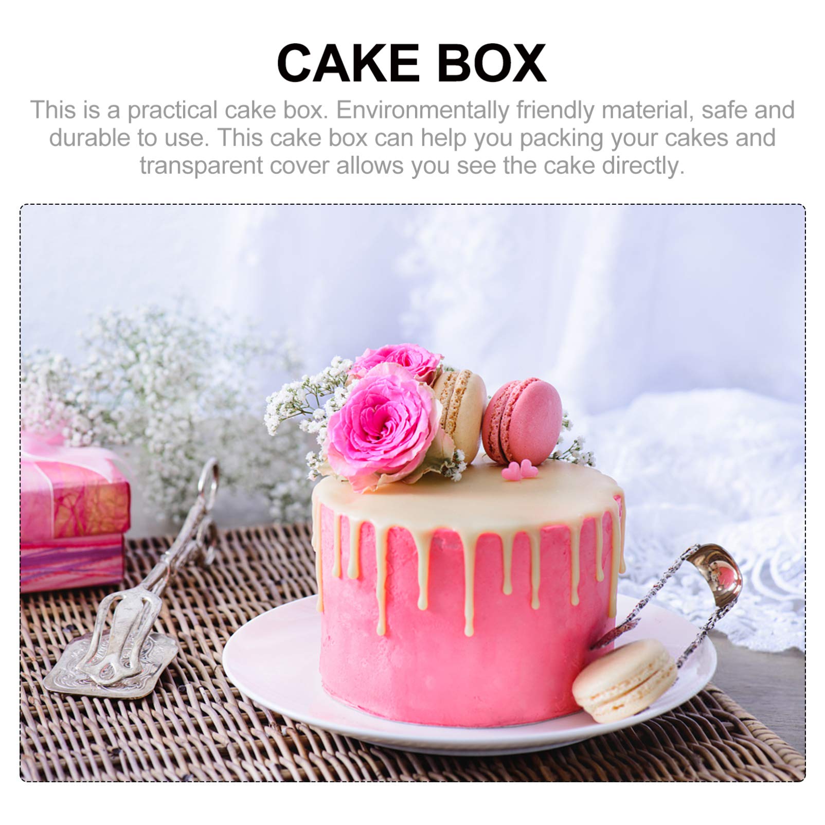 DOITOOL 1pc Portable Cake Storage Box with Lid - Airtight Bakery Container for Cupcakes, Desserts & Pastries - Perfect for Parties, Picnics & Home Baking