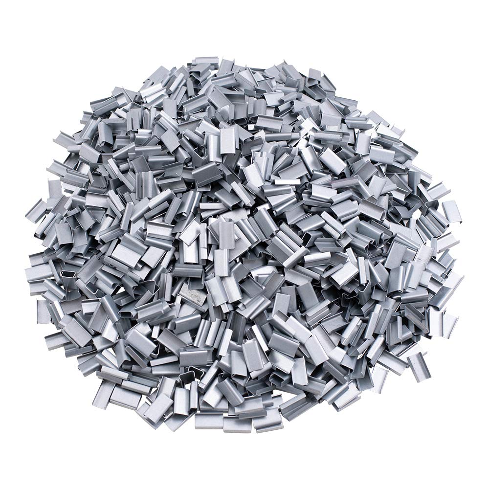 Brock Metal Poly Strapping Seal - 1/2 Inch Opening - 2000 PC - Heavy-Duty Packaging Seals for Shipping, Bundling & Securing Pallets