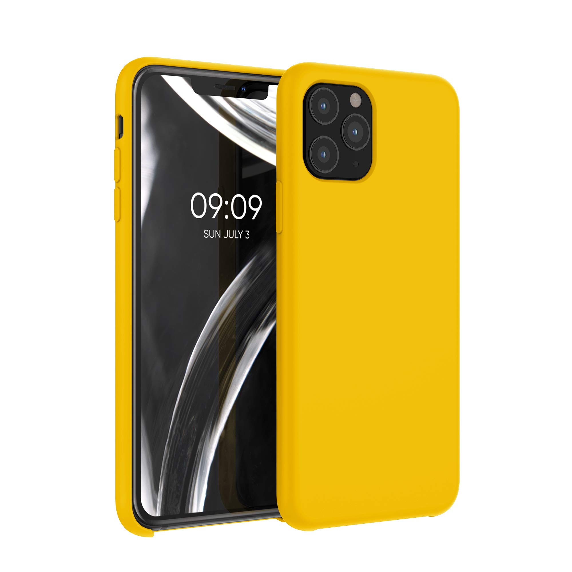 kwmobile Slim TPU Silicone Case for Apple iPhone 11 Pro - Soft Protective Phone Cover in Saffron Yellow - Perfect for Everyday Use, Work & Travel Protection