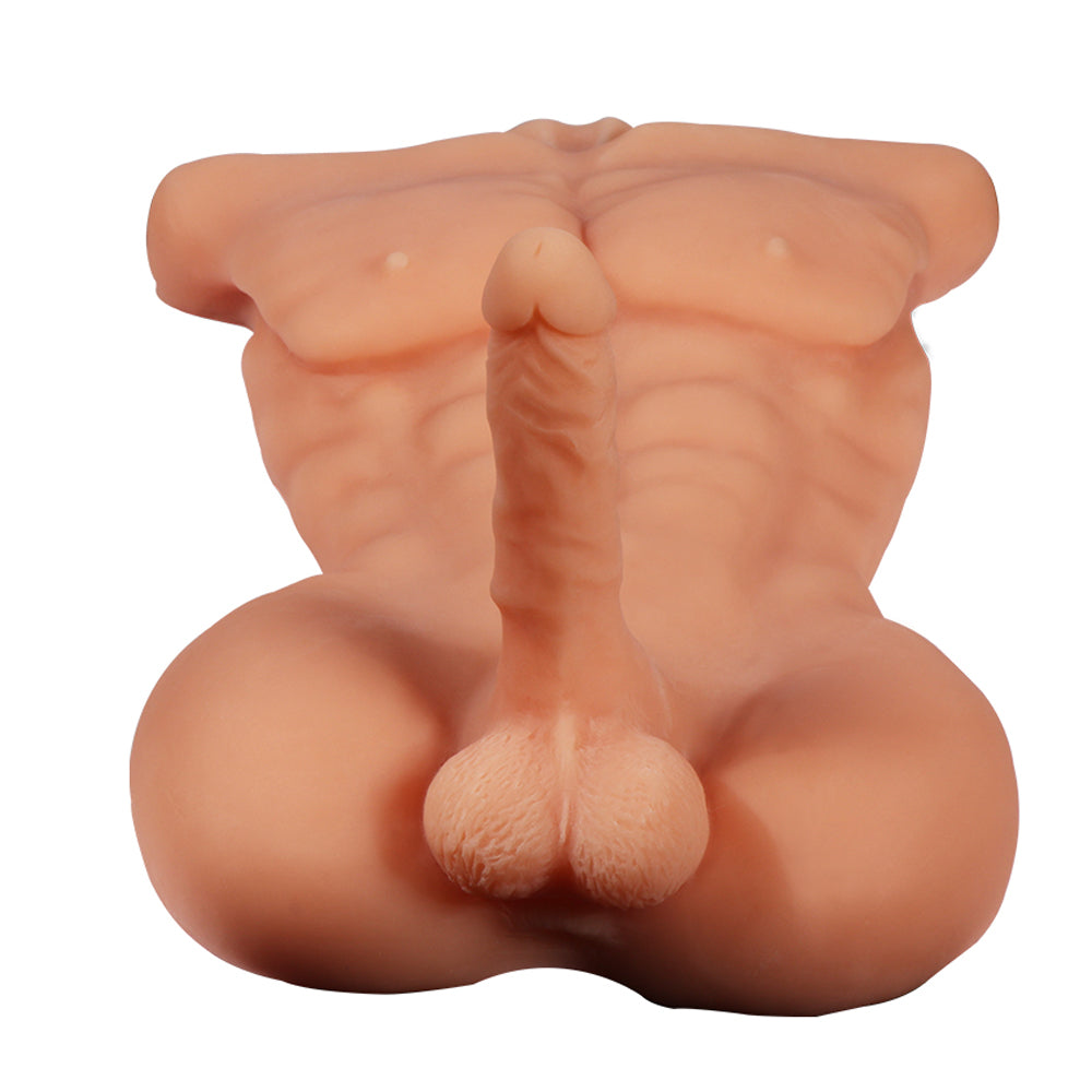 Realistic Male Sex Doll Torso with 6 Dildos - Lifelike Adult Toy for Men & Women - Perfect for Solo Play, Couples & BDSM Scenes