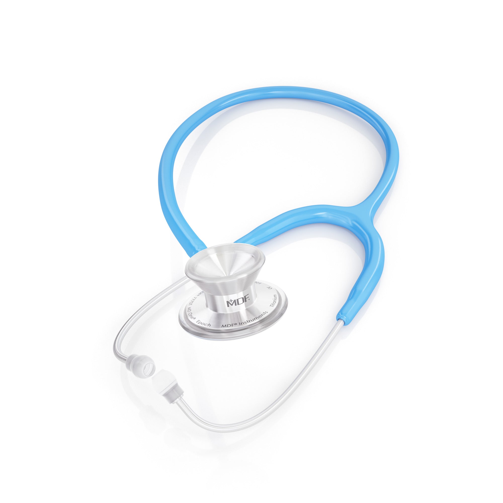 MD One® Epoch® Titanium Adult Stethoscope - Bright Blue | Professional Medical Equipment for Doctors & Nurses | Ideal for Hospitals, Clinics & Home Health Care