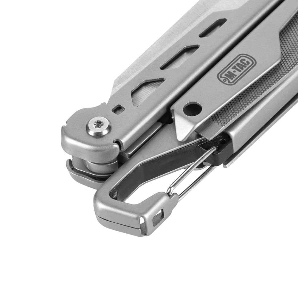 M-Tac 11-in-1 Multitool Pliers - Stainless Steel Utility Screwdriver Multi Tool with Nylon Belt Sheath for EDC, Outdoor Camping, Fishing, Survival & Hiking (Silver #3) - Perfect for Everyday Carry, Emergency Repairs & Outdoor Adventures