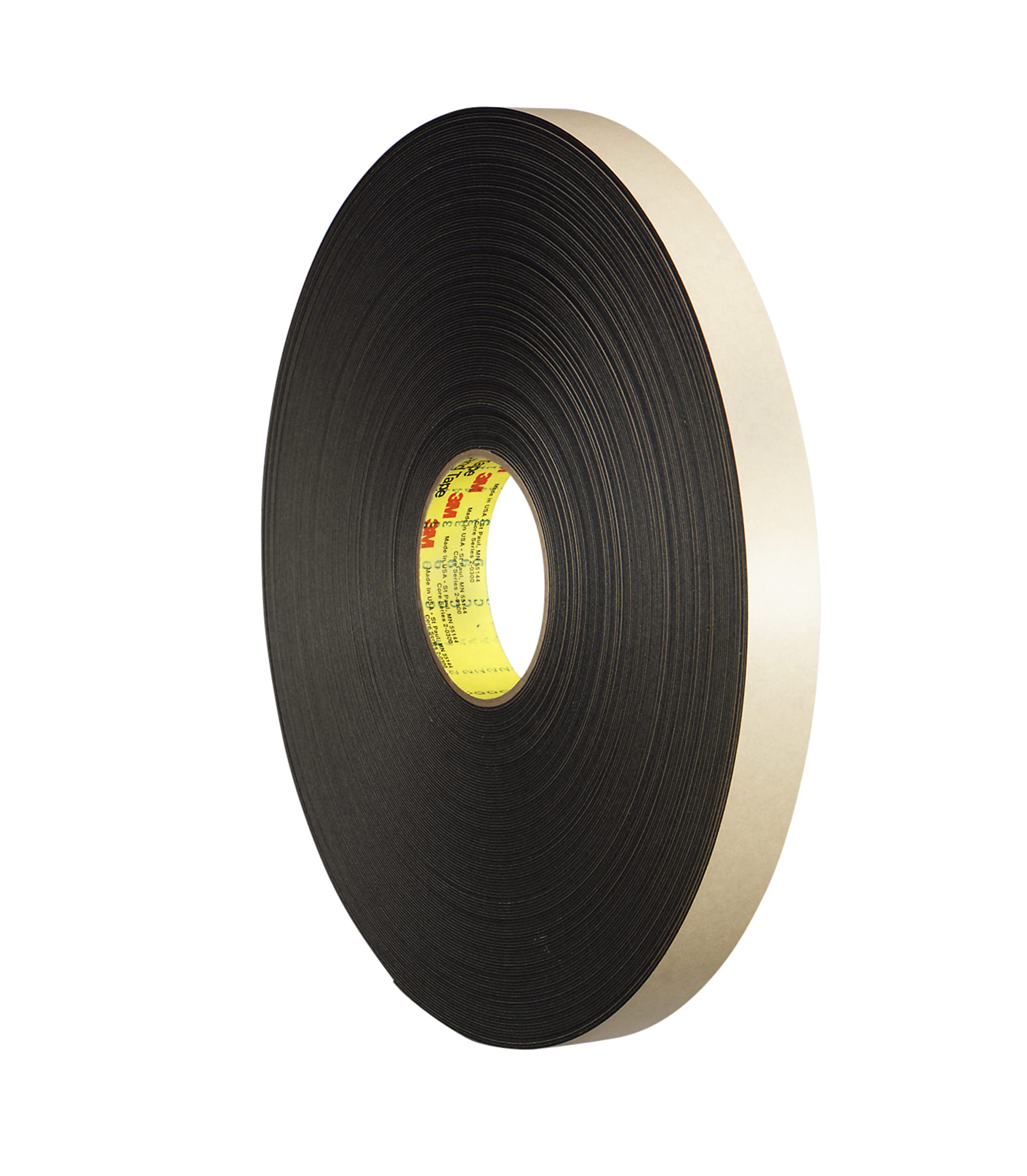 3M 4492 Double Sided Acrylic Foam Tape - 3/8 Inch x 72 Yards, Heavy Duty Black Polyethylene Tape (24 Pack) - Perfect for Mounting, Bonding & Sealing in Home, Office & Automotive Applications