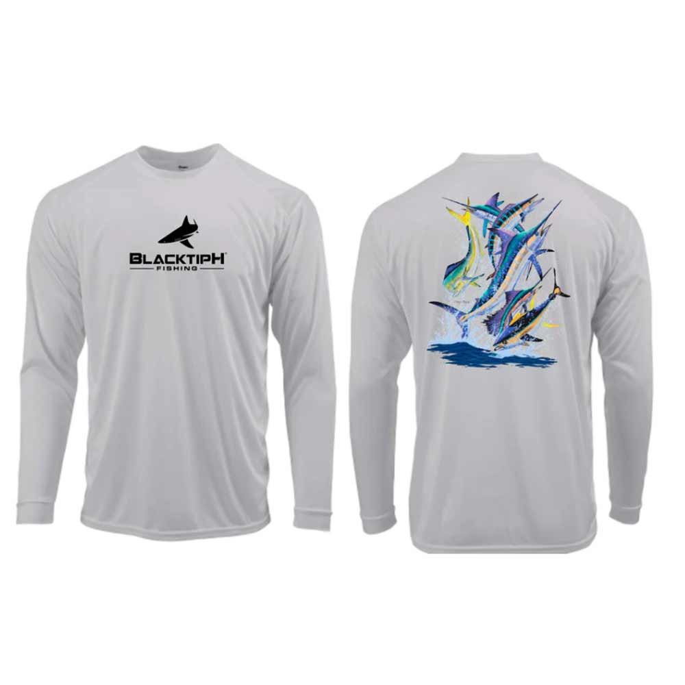 Blacktiph Pelagic Goals Featuring Carey Chen Long Sleeve Performance Shirt - Premium Aluminum Fishing Shirt for Saltwater & Offshore Anglers - Ideal for Deep Sea Fishing, Sportfishing & Outdoor Adventures