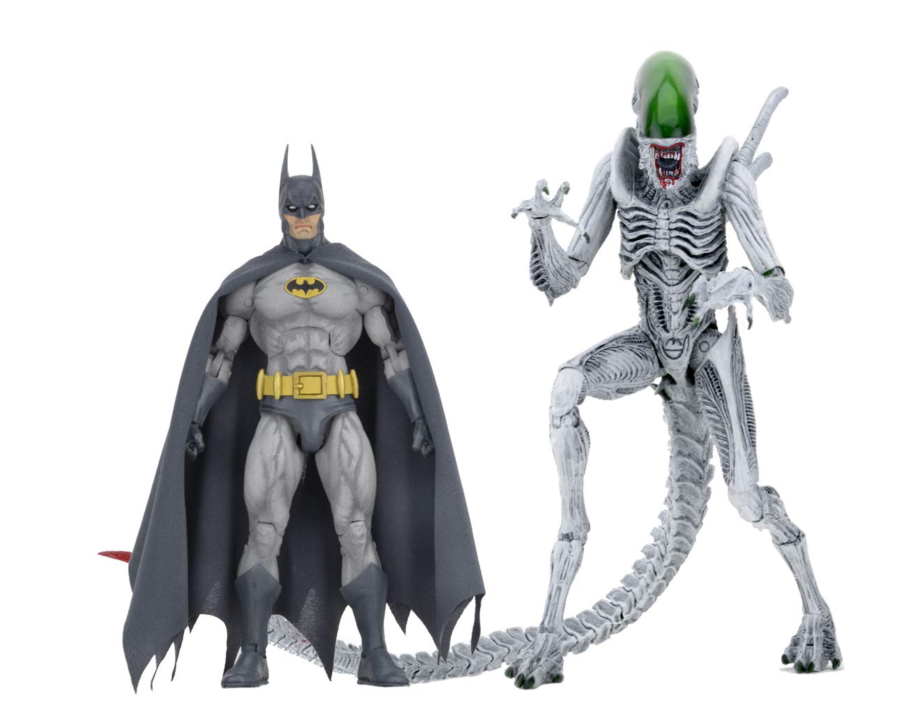 NECA Batman vs Aliens 7-Inch Action Figure Set – Batman & Joker Alien 2-Pack Collectible Figures for DC Comics Fans | Perfect for Display, Collection, and Superhero Battles