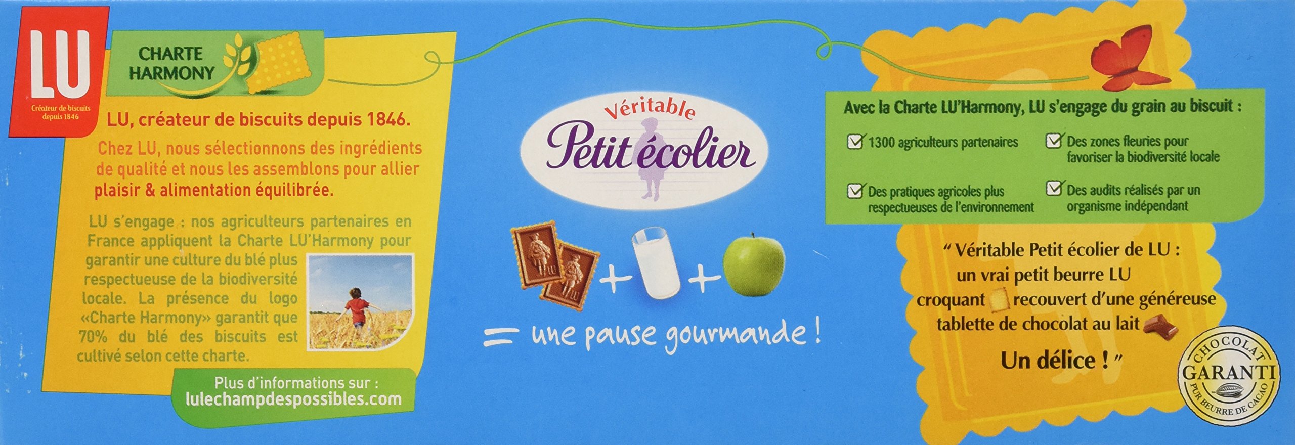 LU Veritable Petit Ecolier Milk Chocolate Biscuits 150g - Delicious French Cookies for Tea Time, Gifts & Snacking