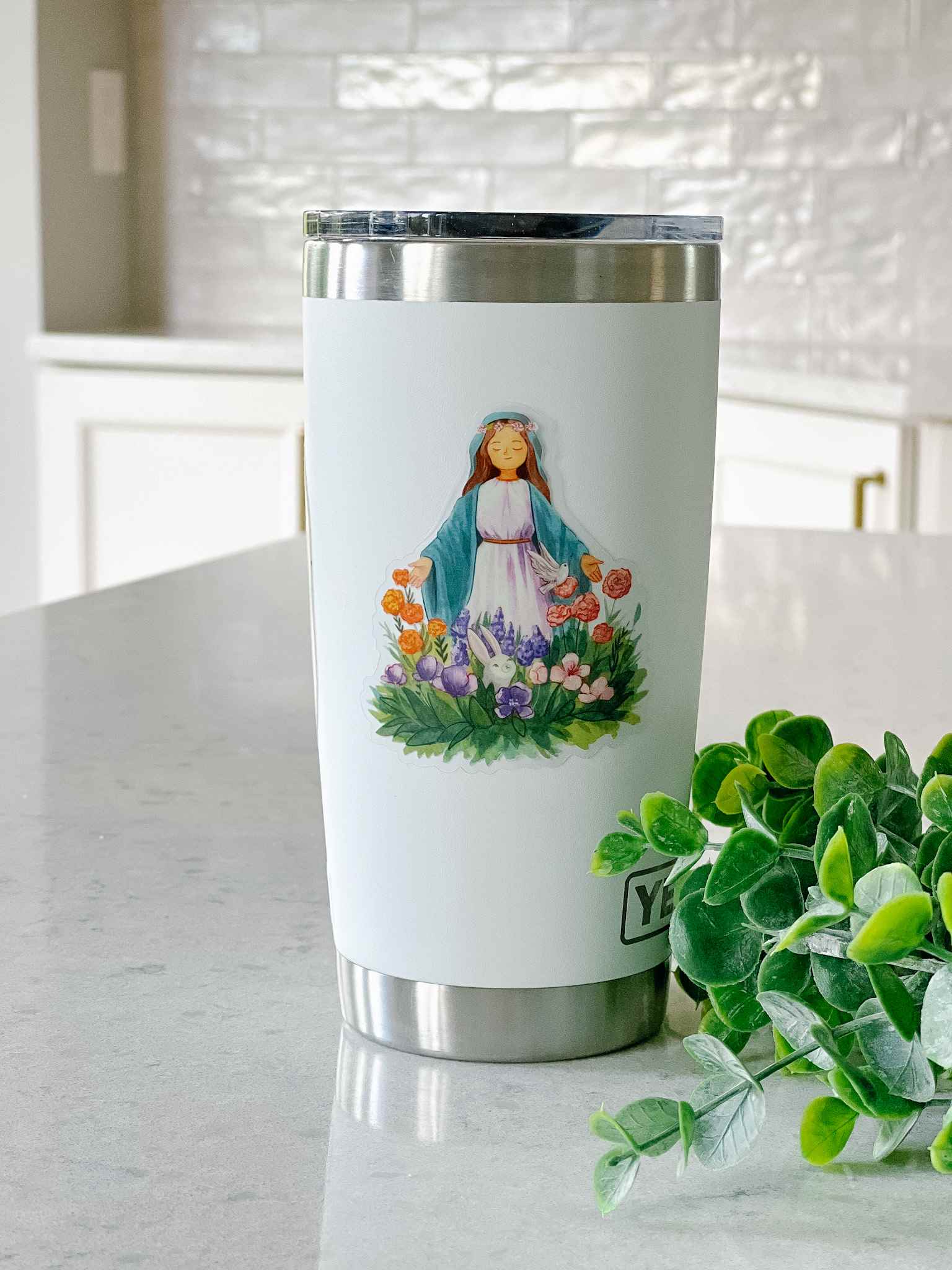 Mary's Garden Stickers - Waterproof Vinyl Decals for Laptops, Water Bottles & DIY Crafts - Perfect for Home Decor, Scrapbooking & Personalization