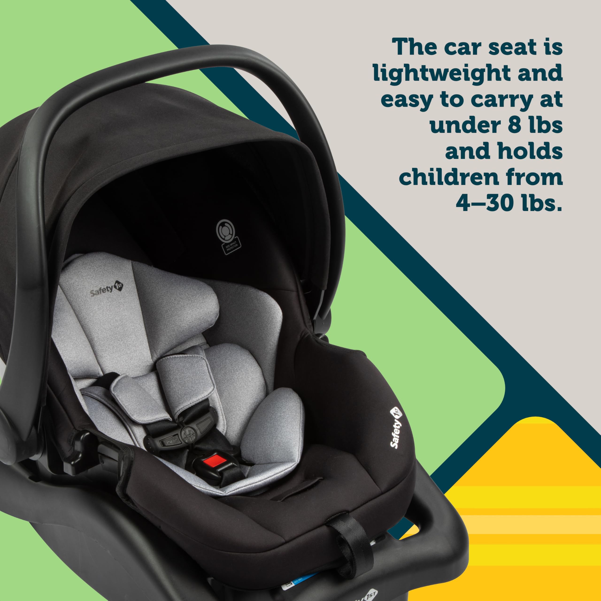 Safety 1st Grow and Go Flex 8-in-1 Convertible Car Seat & Stroller Combo for Infants 4-30 lbs | Travel System with Adjustable Features | Perfect for Newborns, Air Travel, and Everyday Use