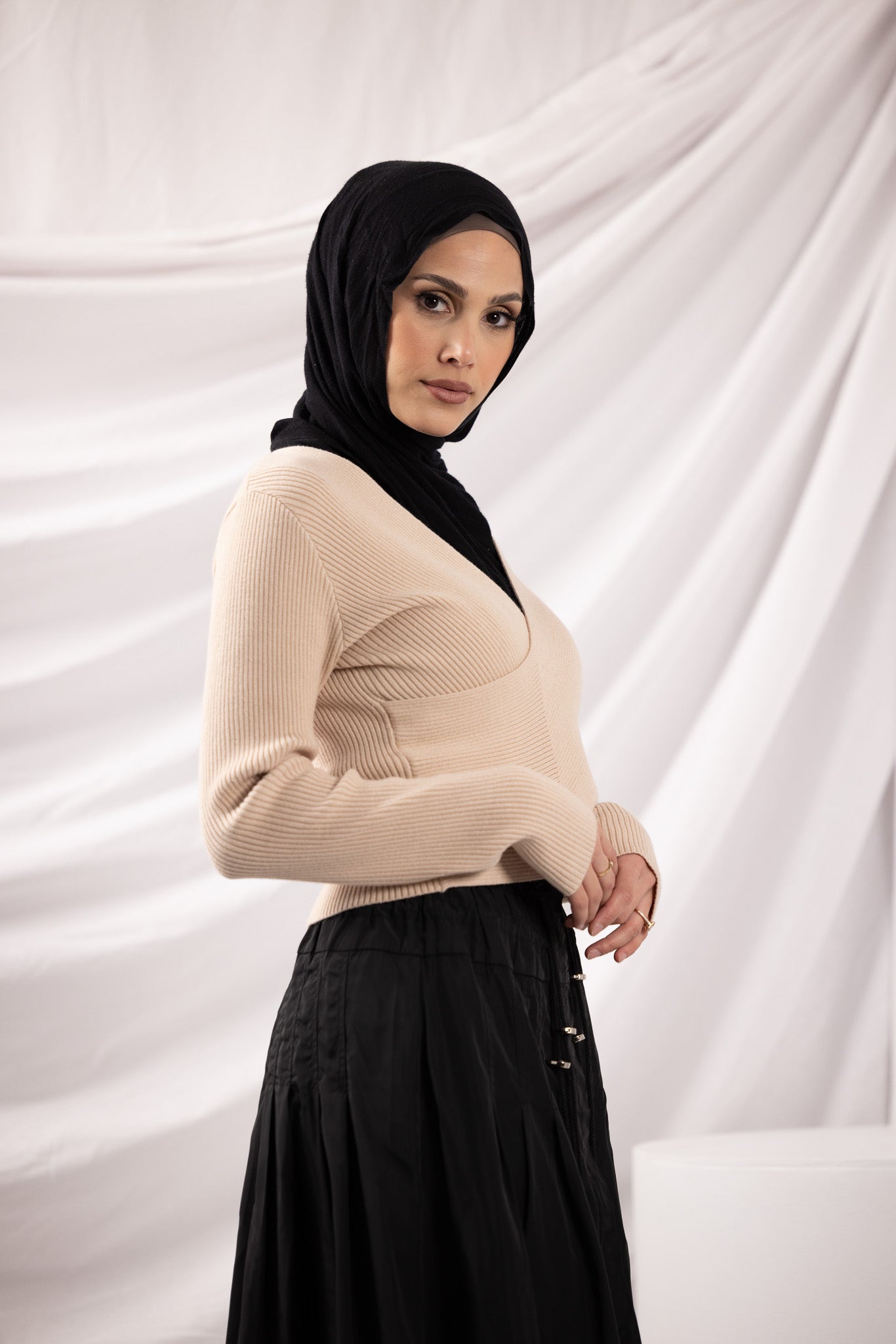 Stylish Dani Cross Front Knit Top for Women - Soft & Comfortable Casual Sweater - Perfect for Fall, Winter & Layering Outfits