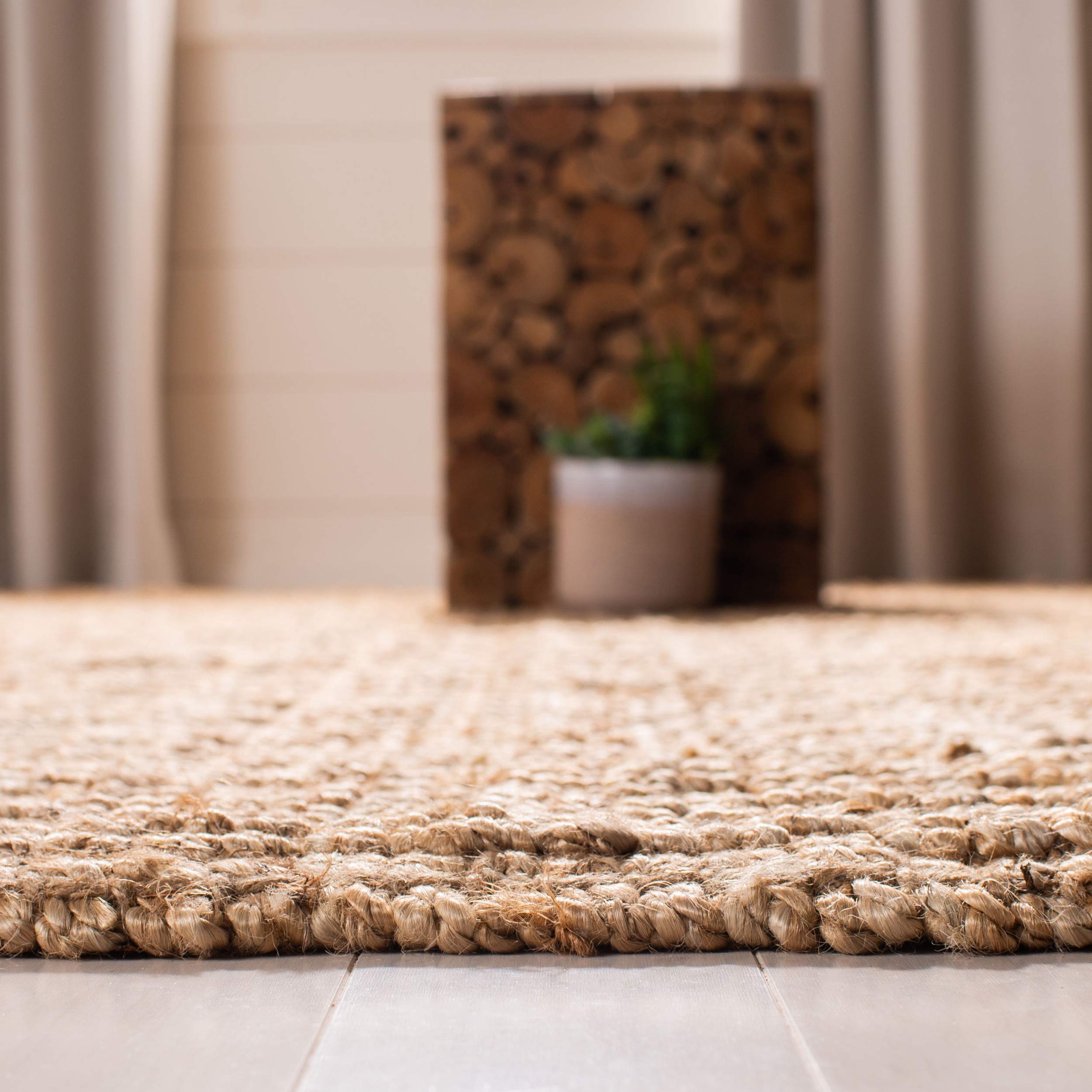 SAFAVIEH Handmade Jute Area Rug 8' x 10' - Natural Beige Farmhouse Style, Non-Slip & Durable for High Traffic Areas | Perfect for Living Room, Bedroom, Dining Room & Home Office Decor