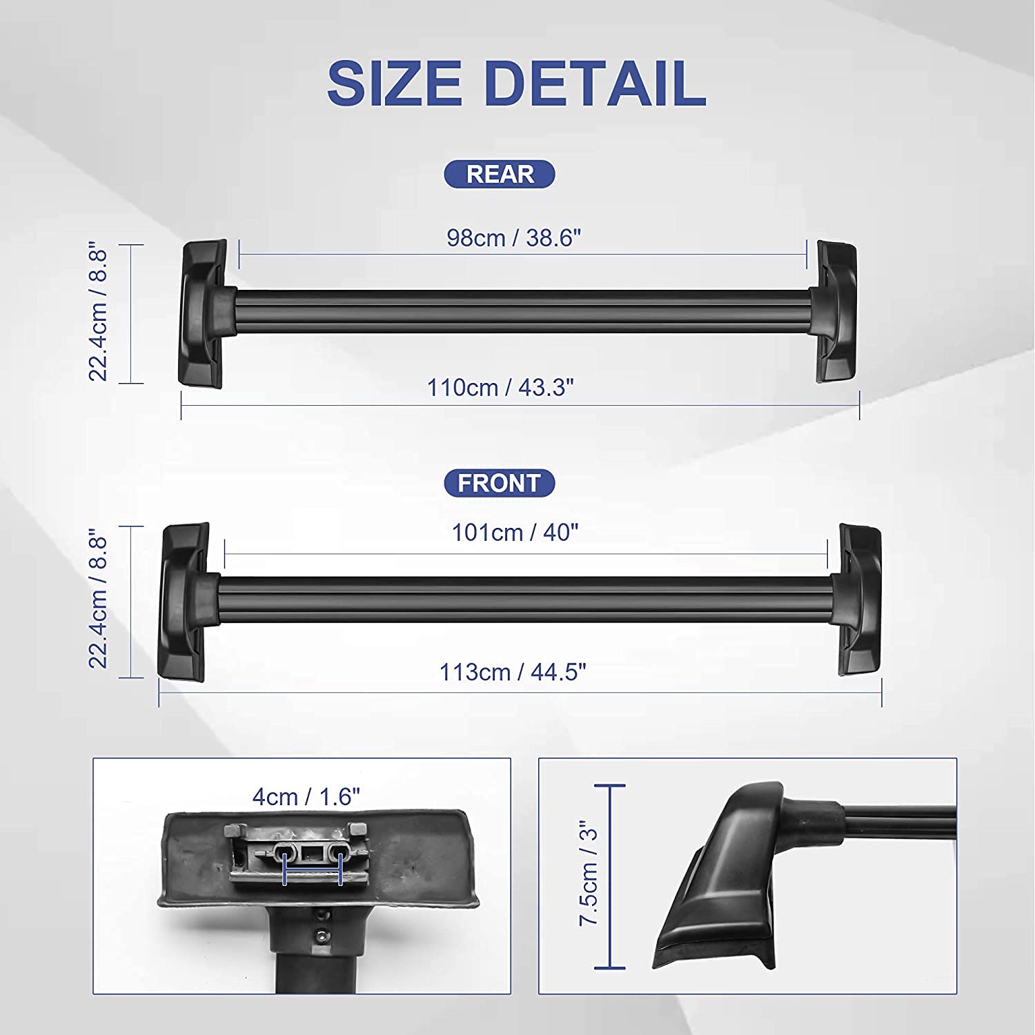 MOSTPLUS Universal Roof Rack Cross Bars - Compatible with Honda CRV 2007-2011 Models | Heavy Duty Cargo Carrier for Kayak, Canoe, Luggage & Outdoor Gear | Perfect for Camping, Road Trips & Adventure Travel