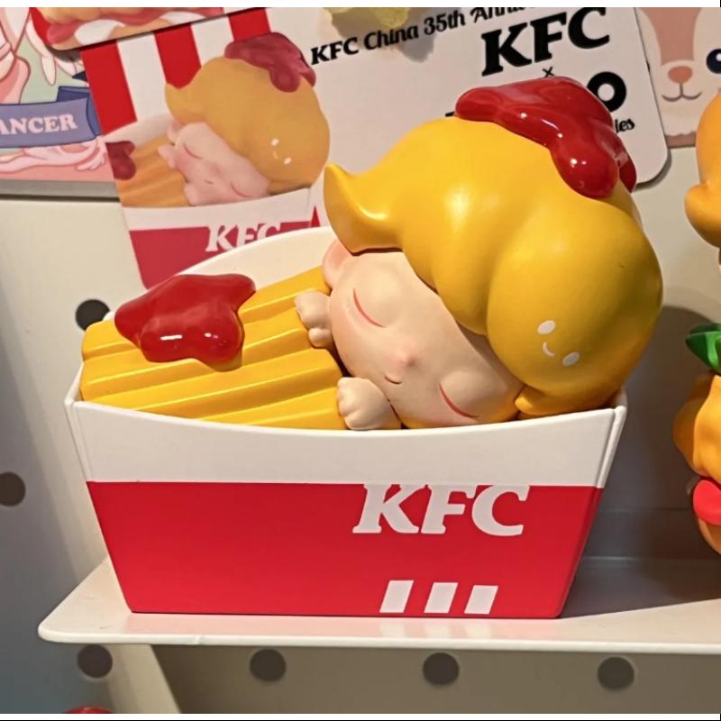 DIMOO Pop Mart KFC 35th Anniversary BUCKET Series Goodnight Fries Collectible Figure - Limited Edition China Exclusive for Display & Gifts