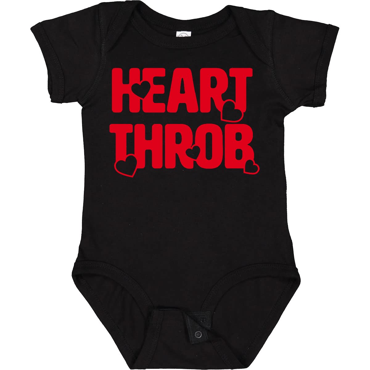 Inktastic Heart Throb Red Baby Bodysuit - Soft Cotton Onesie for Infants & Newborns - Perfect for Valentine's Day, Family Photos & Everyday Wear