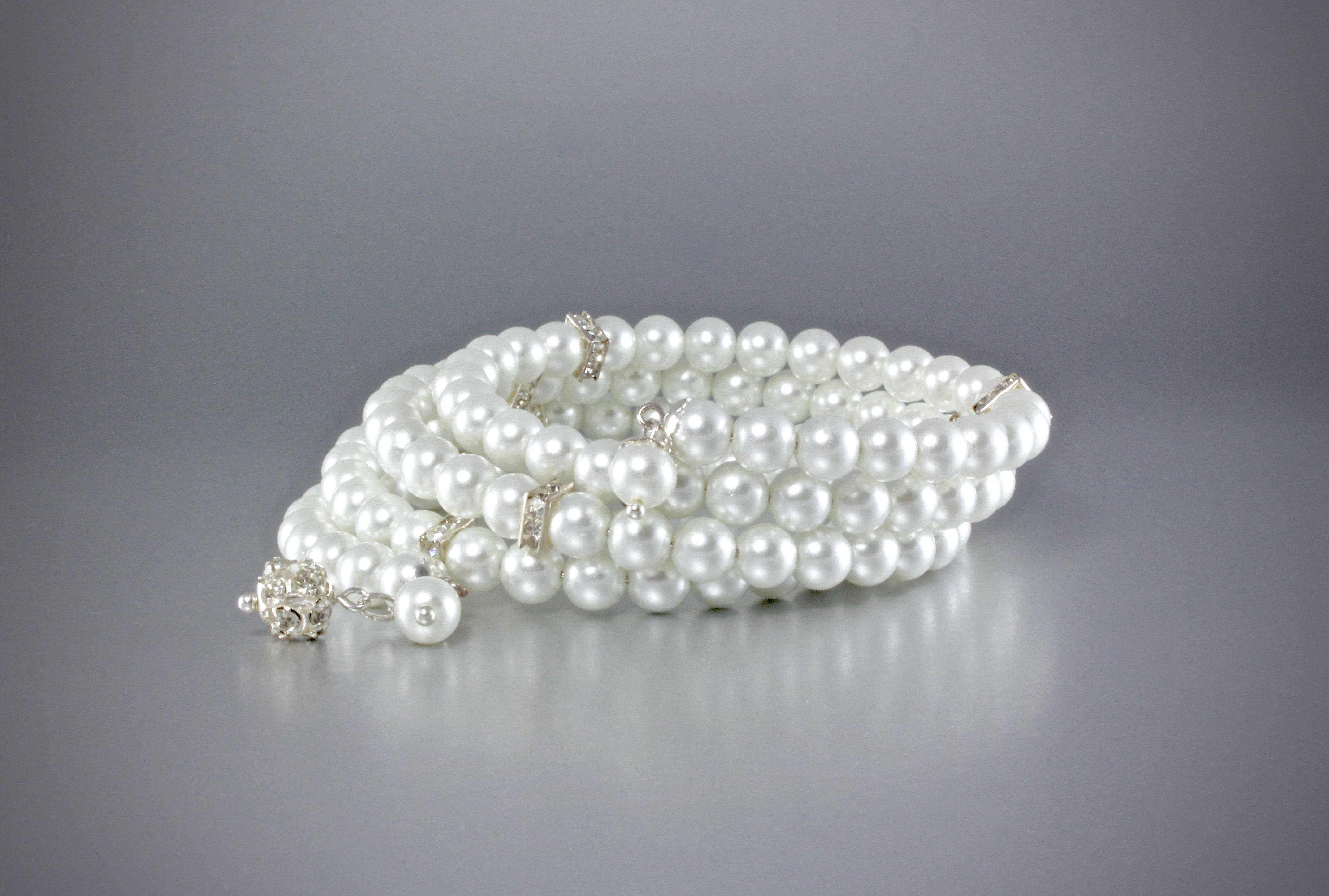 Swarovski Crystal Pearls Bridal Cuff Bracelet for Women - Elegant Wedding Jewelry for Bridesmaids, Bridal Shower & Special Occasions