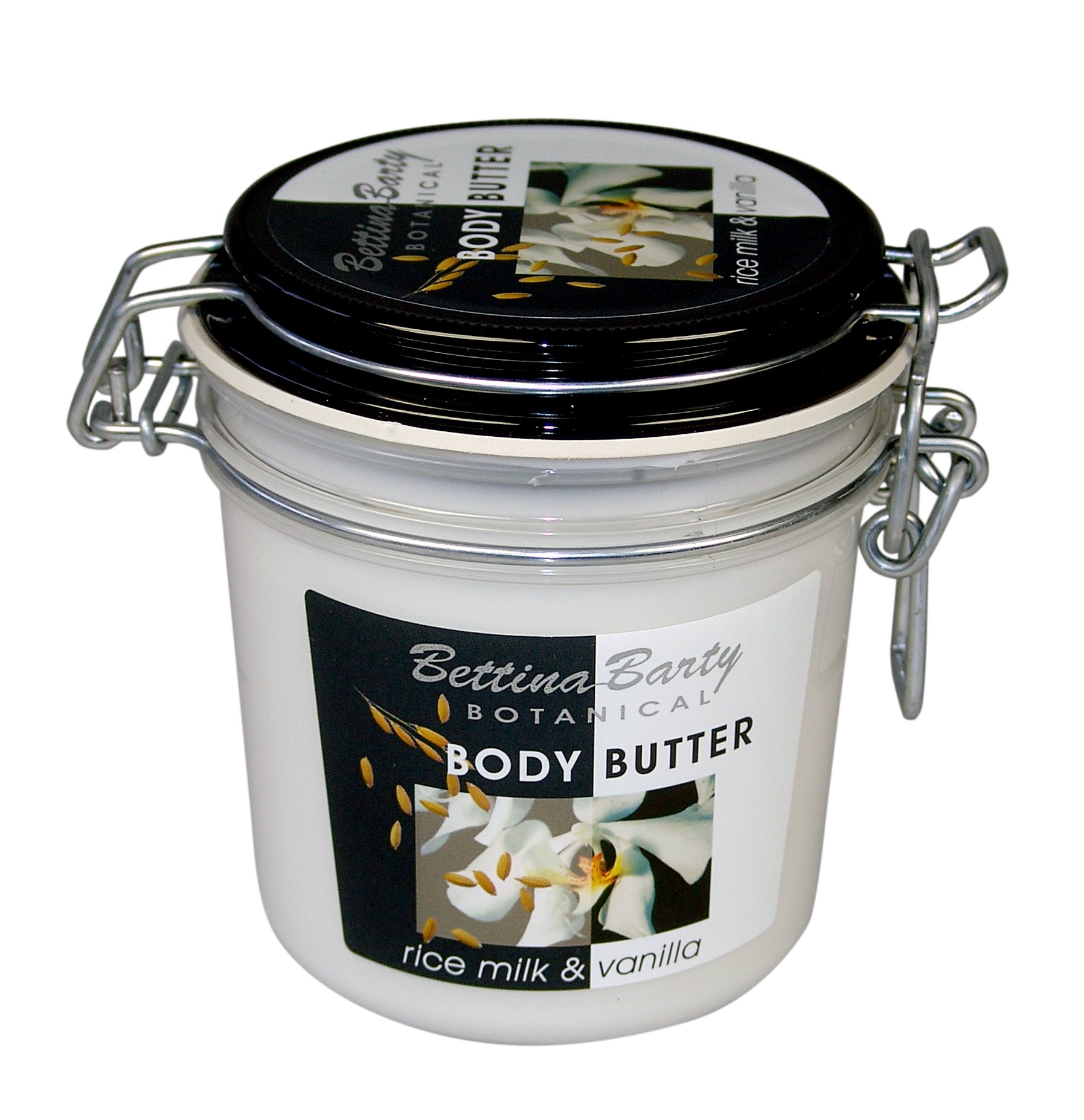 Bettina Barty 1222 Botanical Body Butter - Rice Milk & Vanilla Scented, 400ml | Ultra-Moisturizing & Nourishing for Dry Skin | Perfect for Daily Hydration & Spa Relaxation at Home