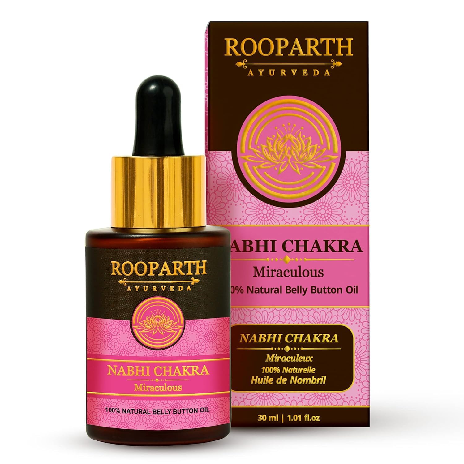 100% Natural Ayurvedic Nabhi Chakra Belly Button Oil - Organic Hair Growth, Skin Care & Digestion Booster with 16+ Herbal Ingredients (30ml) | Perfect for Daily Wellness Routine, Ayurvedic Massage & Holistic Self-Care