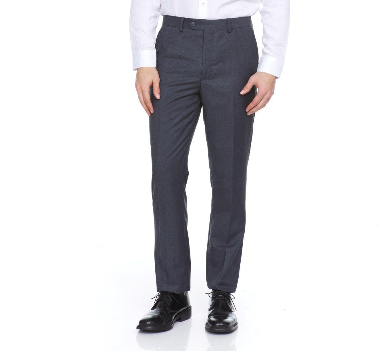 Ferera Collection Men's 3-Piece Modern Fit Gray Suit for Business, Weddings & Formal Events | Premium Slim Fit Suit Jacket, Vest & Pants Set