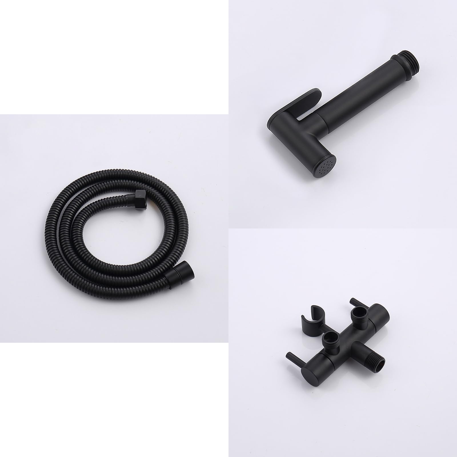 Handheld Bidet Sprayer Kit - Multifunctional Pressurized Copper Bidet Sprayer for Toilet, Black | Perfect for Hygienic Cleaning, Baby Care & Pet Washing