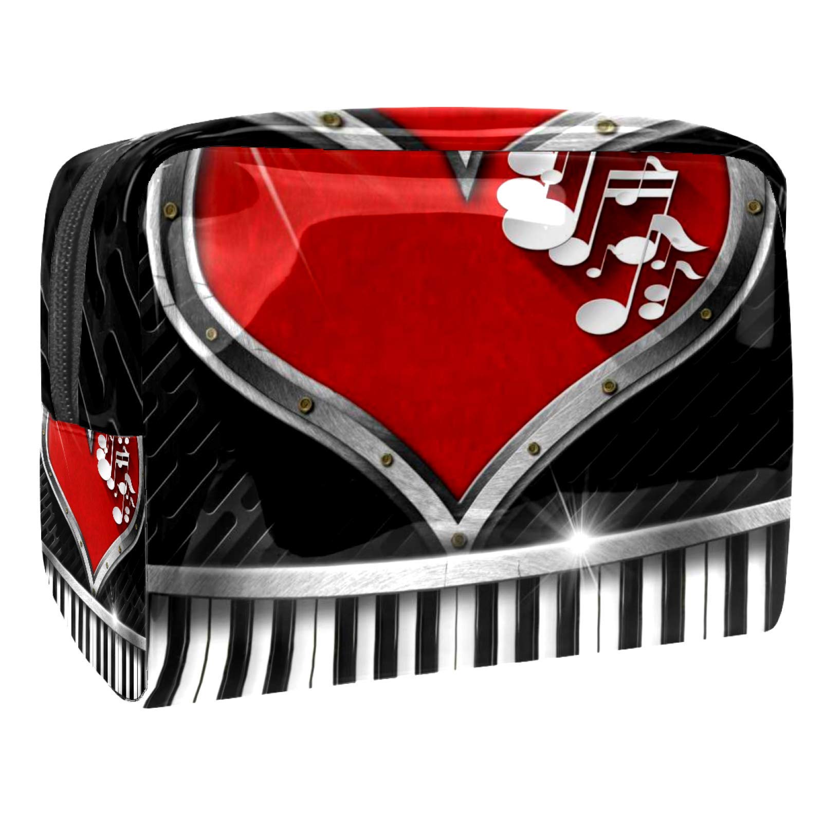 Waterproof Cosmetic Bag for Women - Travel Makeup Organizer for Toiletries & Music Lovers