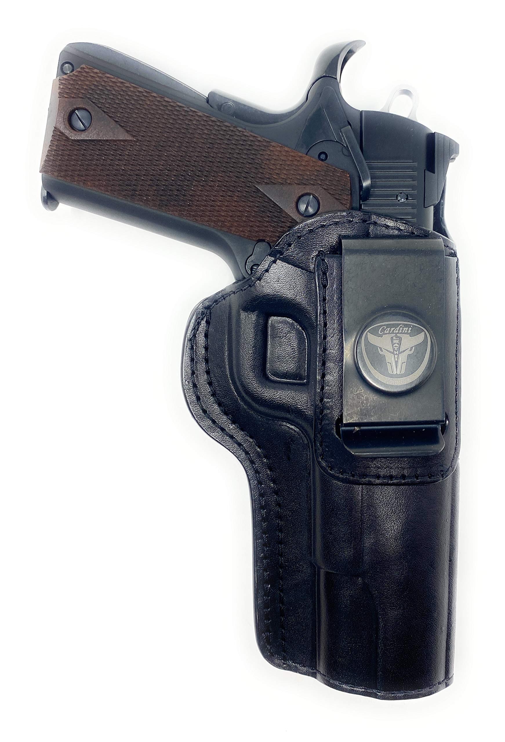Premium IWB Leather Gun Holster for 1911 Style Handguns - Compatible with Kimber, Colt, S&W, Remington & Ruger | Open & Concealed Carry | Perfect for Everyday Wear, Range Practice & Tactical Training