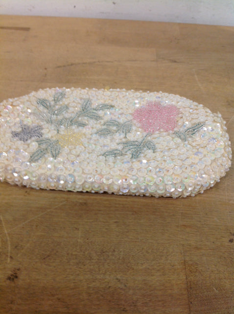 Vintage Floral Sequins Clutch Purse for Women - Elegant Evening Bag for Parties, Weddings & Special Occasions