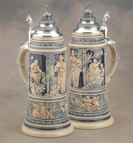 Authentic German Beer Steins - Handcrafted Limited Edition Collectible Drinking Mugs for Oktoberfest & Home Bar Decor - Perfect Gift for Beer Lovers & German Culture Enthusiasts