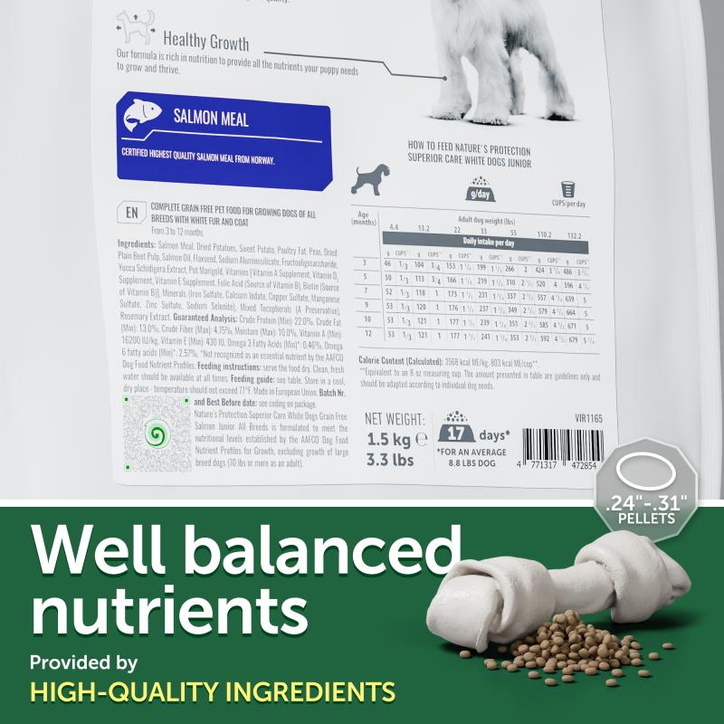 Premium Salmon Dog Food for Puppies - Supports Healthy Skin & Light Coat - Ideal for All Breeds - Perfect for Daily Meals & Training Treats