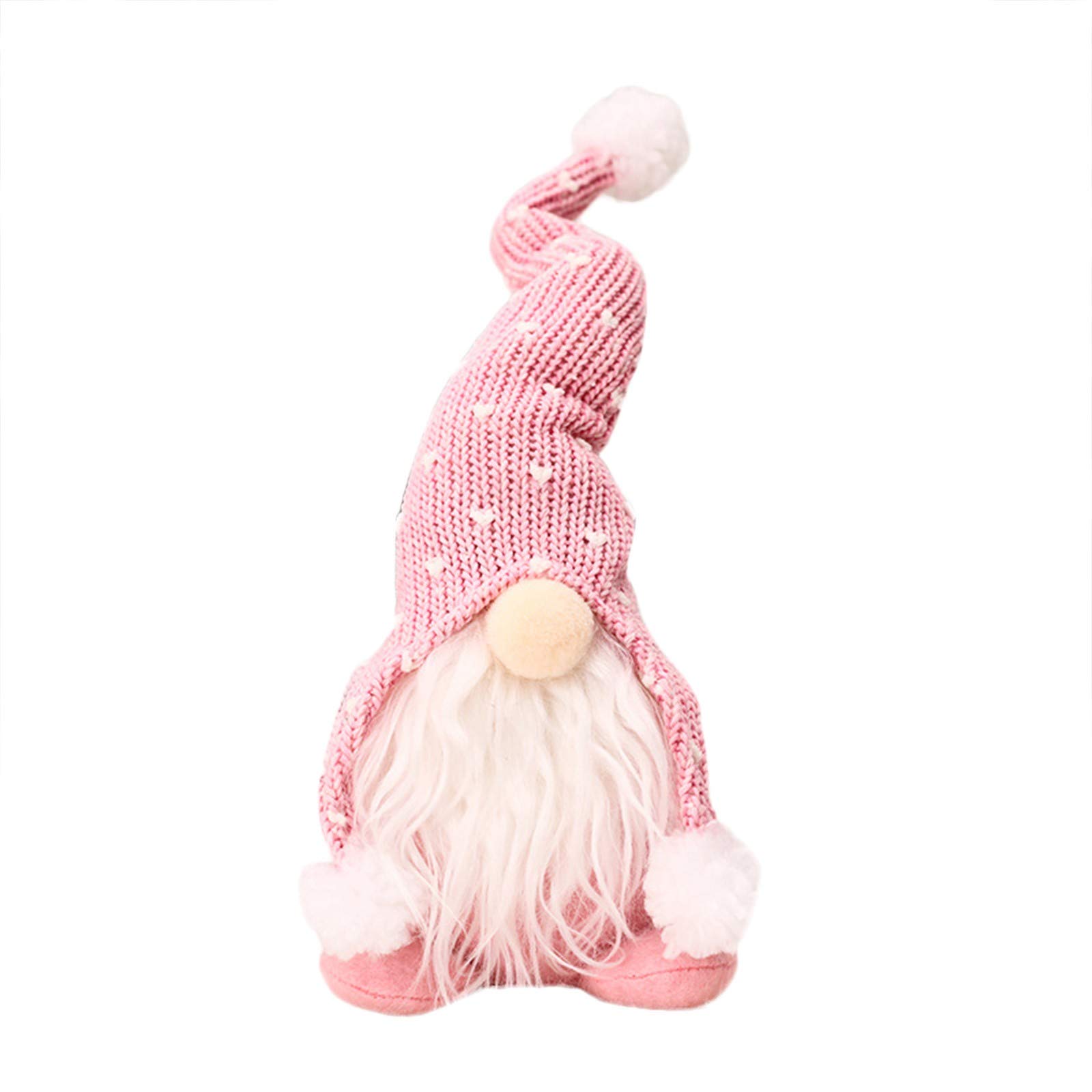 Valentine Christmas Gnome Mini Plush Handmade Santa Cloth Doll - Cute Holiday Decor for Home, Tabletop Figurine, Birthday Gift (Pink) | Perfect for Christmas Tree Decorations, Mantel Displays & Festive Party Centerpieces