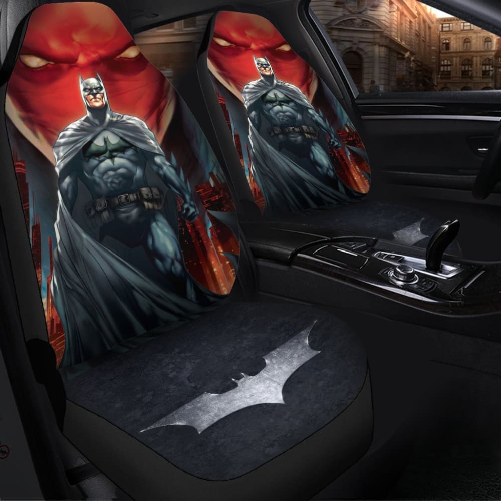 Batman Under The Red Hood Car Seat Covers - Universal Fit for Cars, Trucks & SUVs - Premium DC Comics Superhero Design - Perfect for Movie Fans & Comic Book Collectors - Great for Road Trips & Daily Commutes