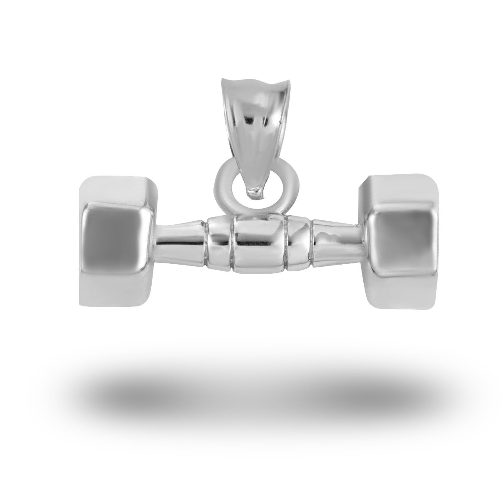 14K Solid Gold Dumbbell Weightlifting Necklace - Gym Jewelry for Fitness Enthusiasts - Perfect for Workouts, Gifts & Everyday Wear